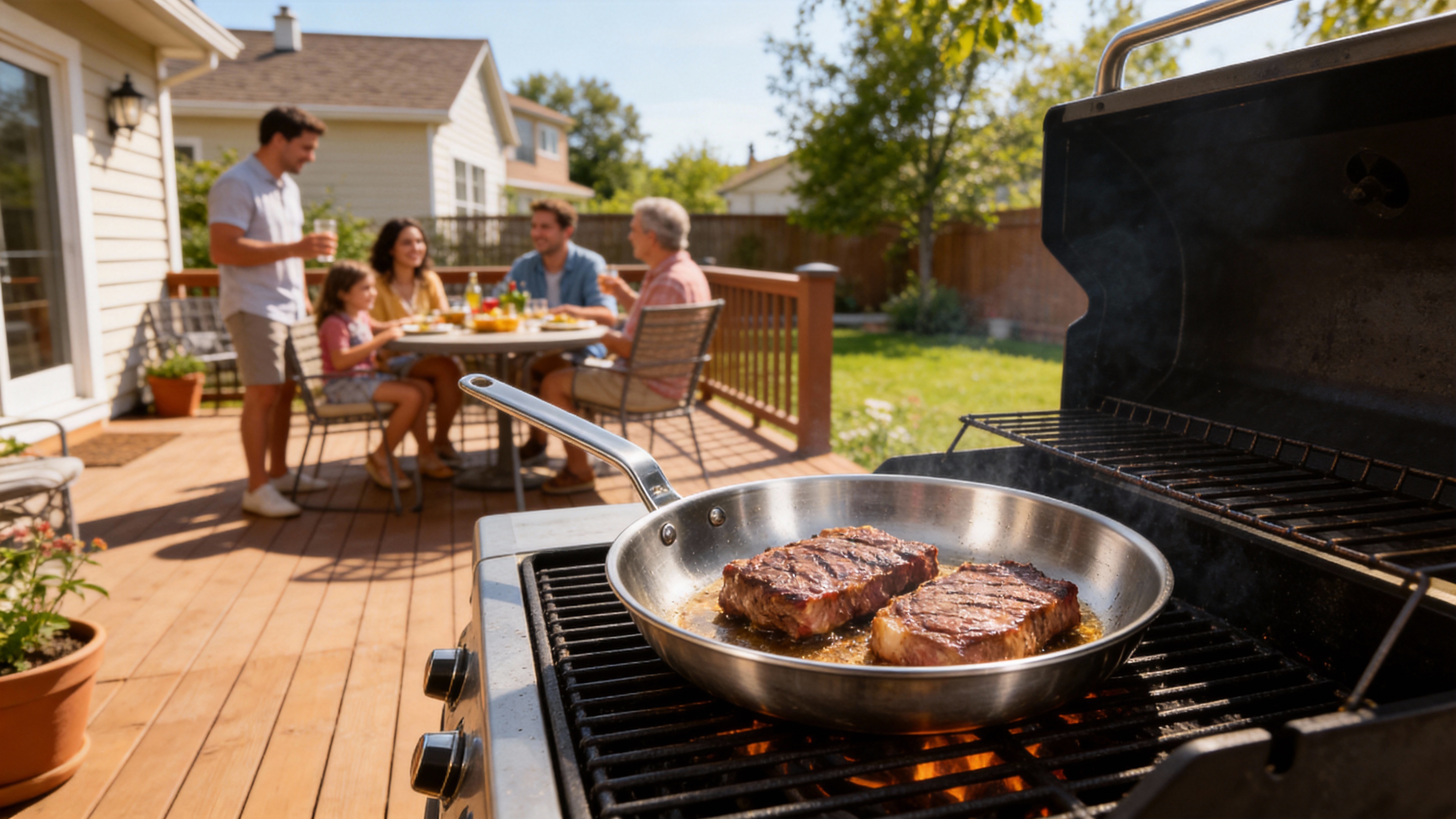 Stainless Steel Frying Pan