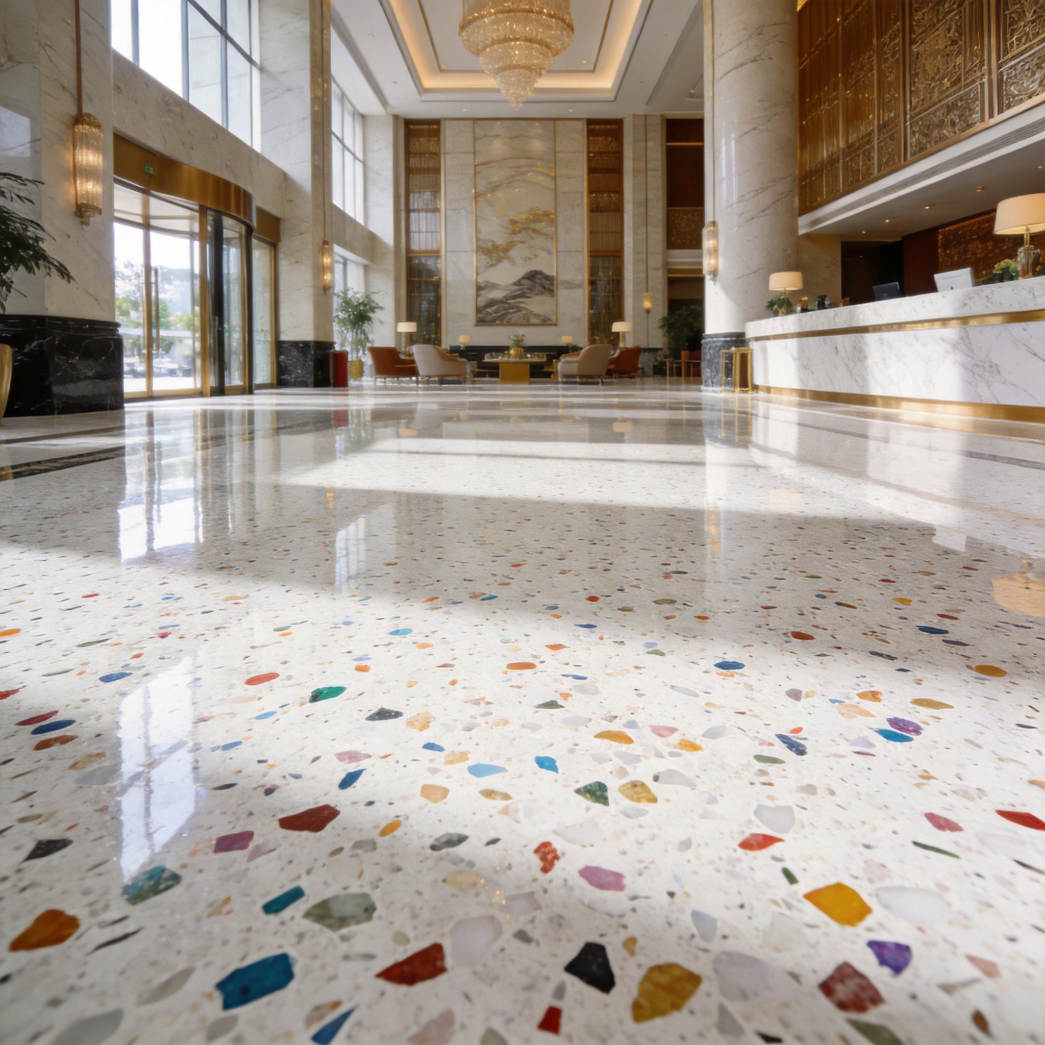 高端无机磨石地面