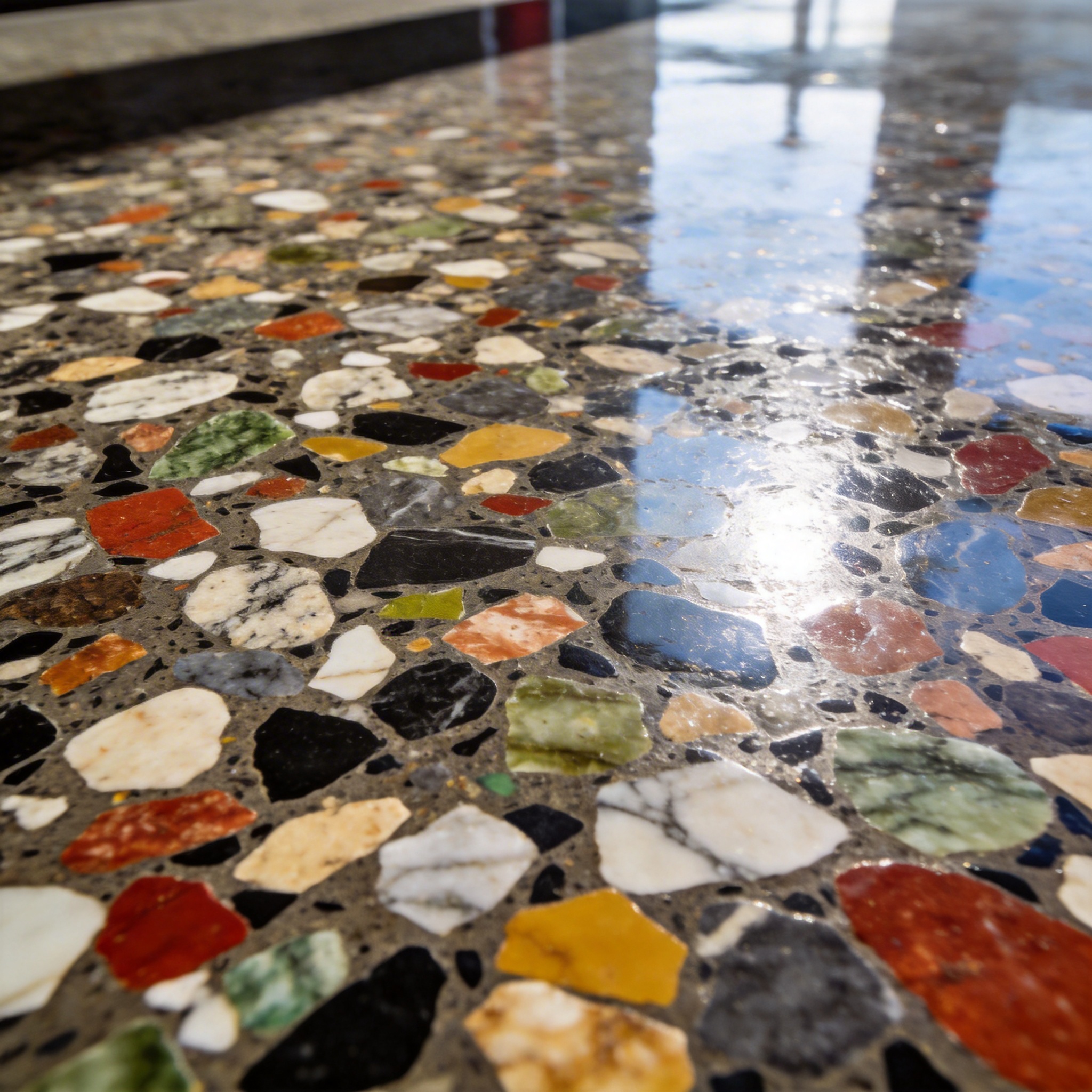 水磨石施工工艺全解析:从基层处理到抛光养护