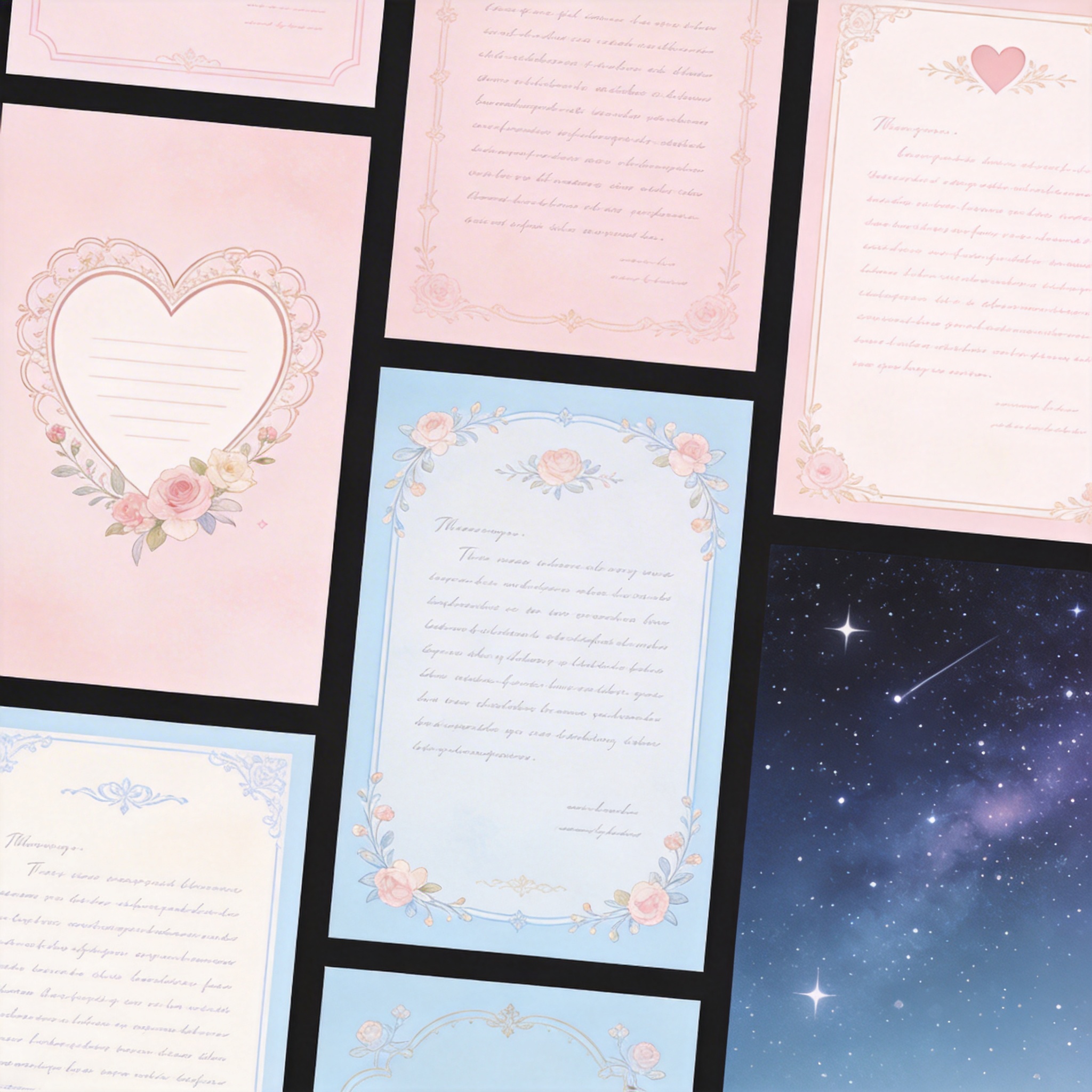 浪漫情书模板推荐：5种风格情书模板，总有一款适合你