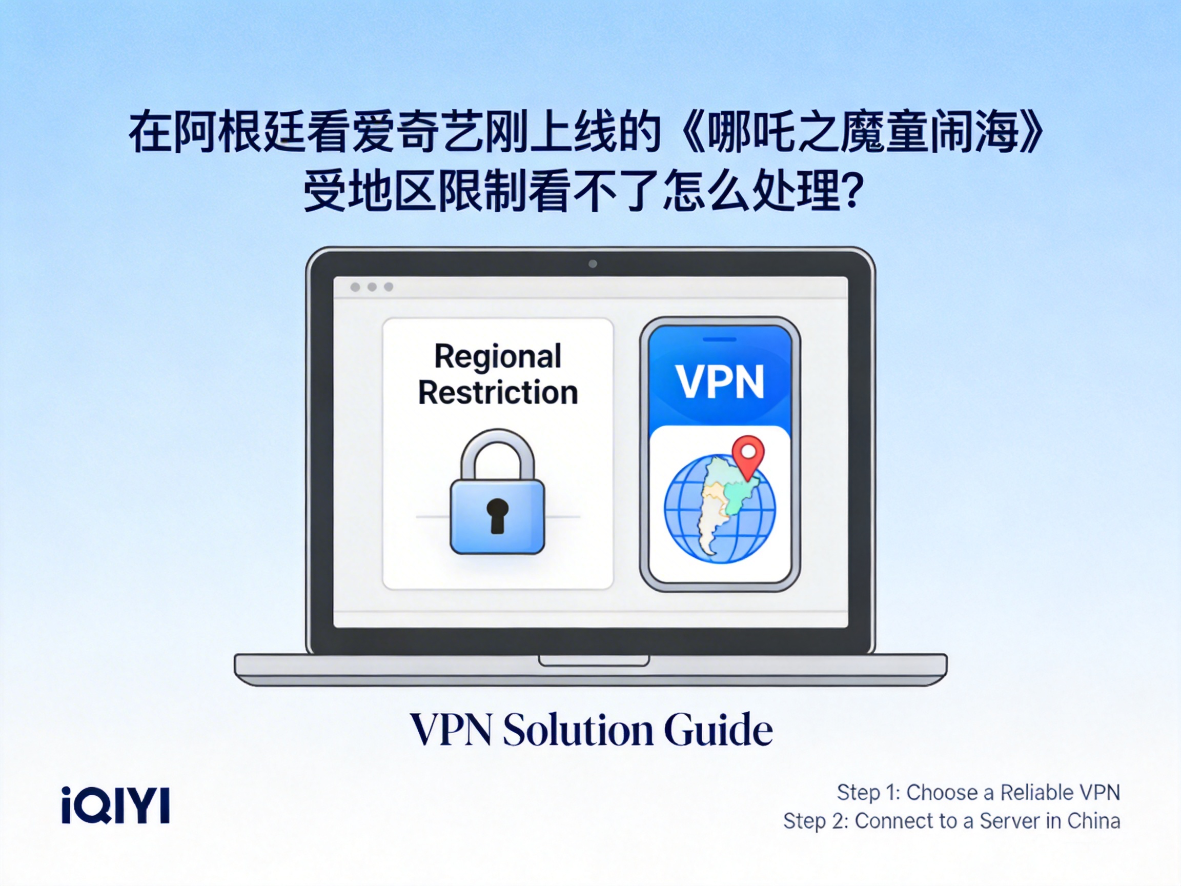 在阿根廷看爱奇艺刚上线的《哪吒之魔童闹海》受地区限制看不了怎么处理？