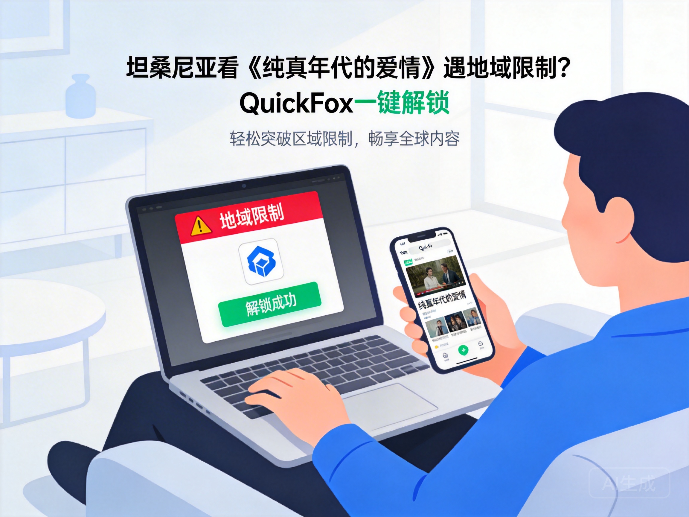 坦桑尼亚看《纯真年代的爱情》遇地域限制?QuickFox一键解锁