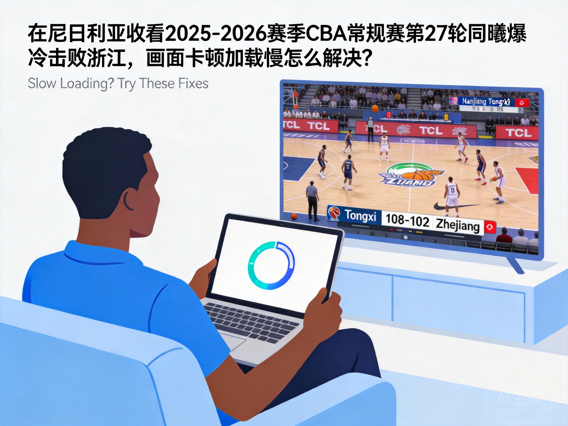 在尼日利亚收看2025-2026赛季CBA常规赛第27轮同曦爆冷击败浙江，画面卡顿加载慢怎么解决？
