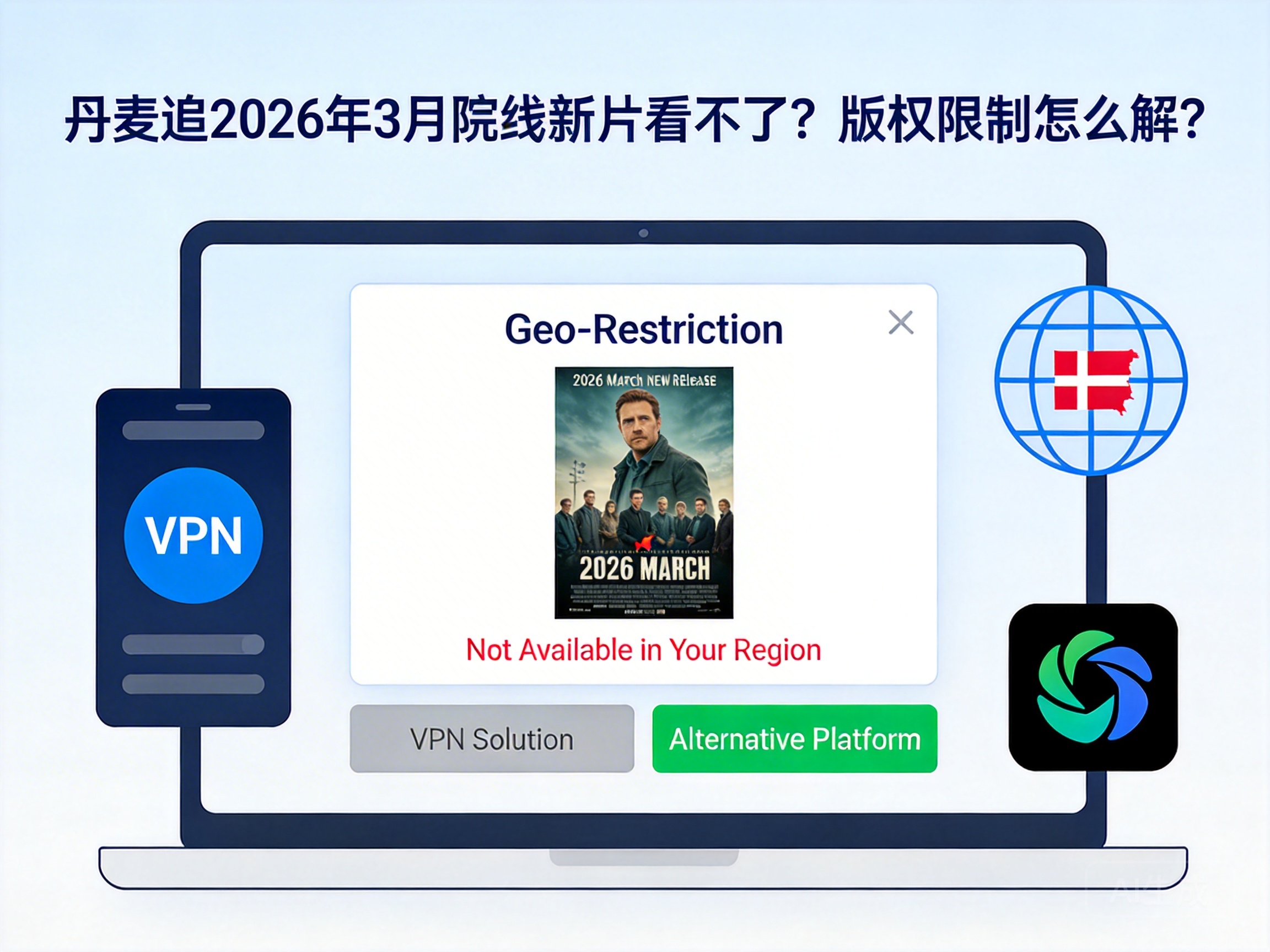 Can't Watch March 2026 Theatrical New Releases in Denmark? How to Bypass Copyright Restrictions?