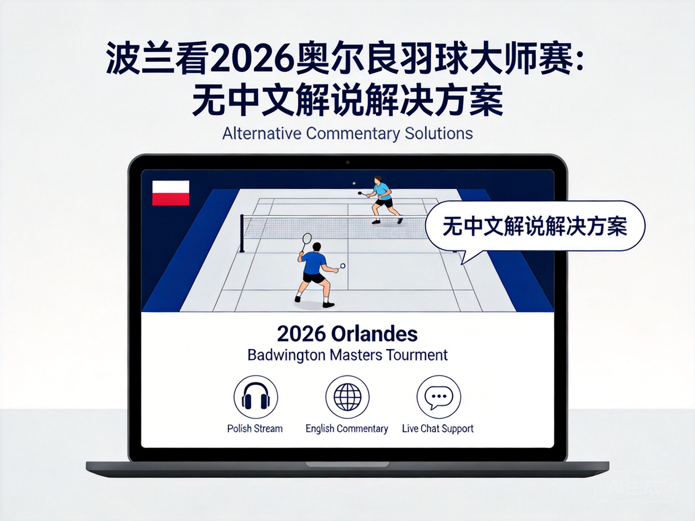 波兰看2026奥尔良羽球大师赛：无中文解说解决方案