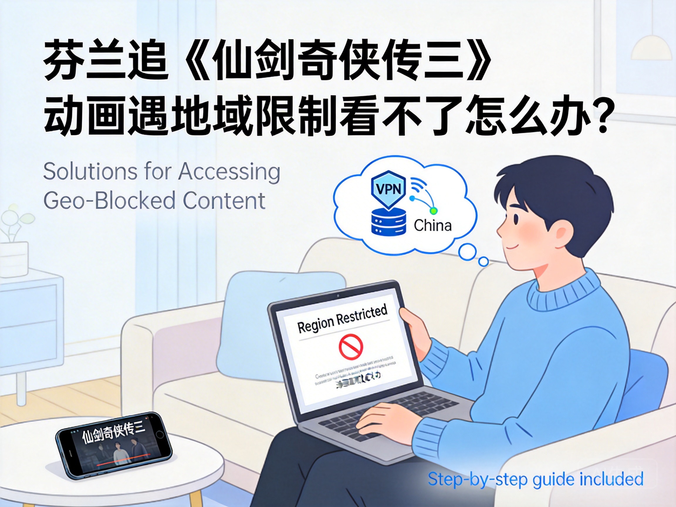 芬兰追《仙剑奇侠传三》动画遇地域限制看不了怎么办？