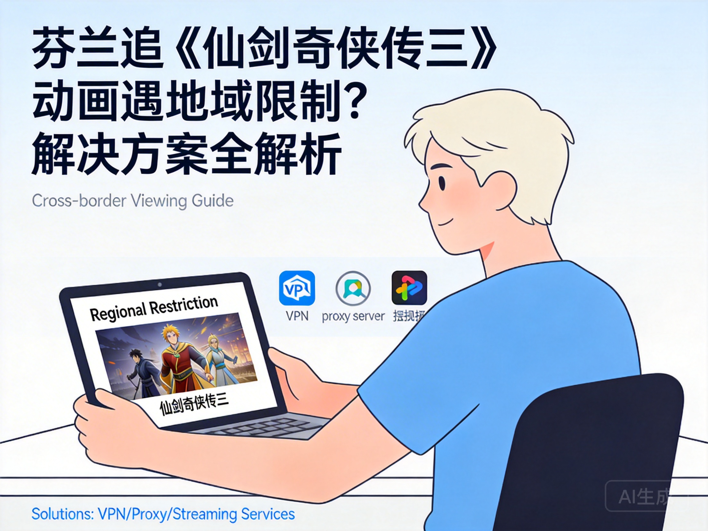 芬兰追《仙剑奇侠传三》动画遇地域限制?解决方案全解析