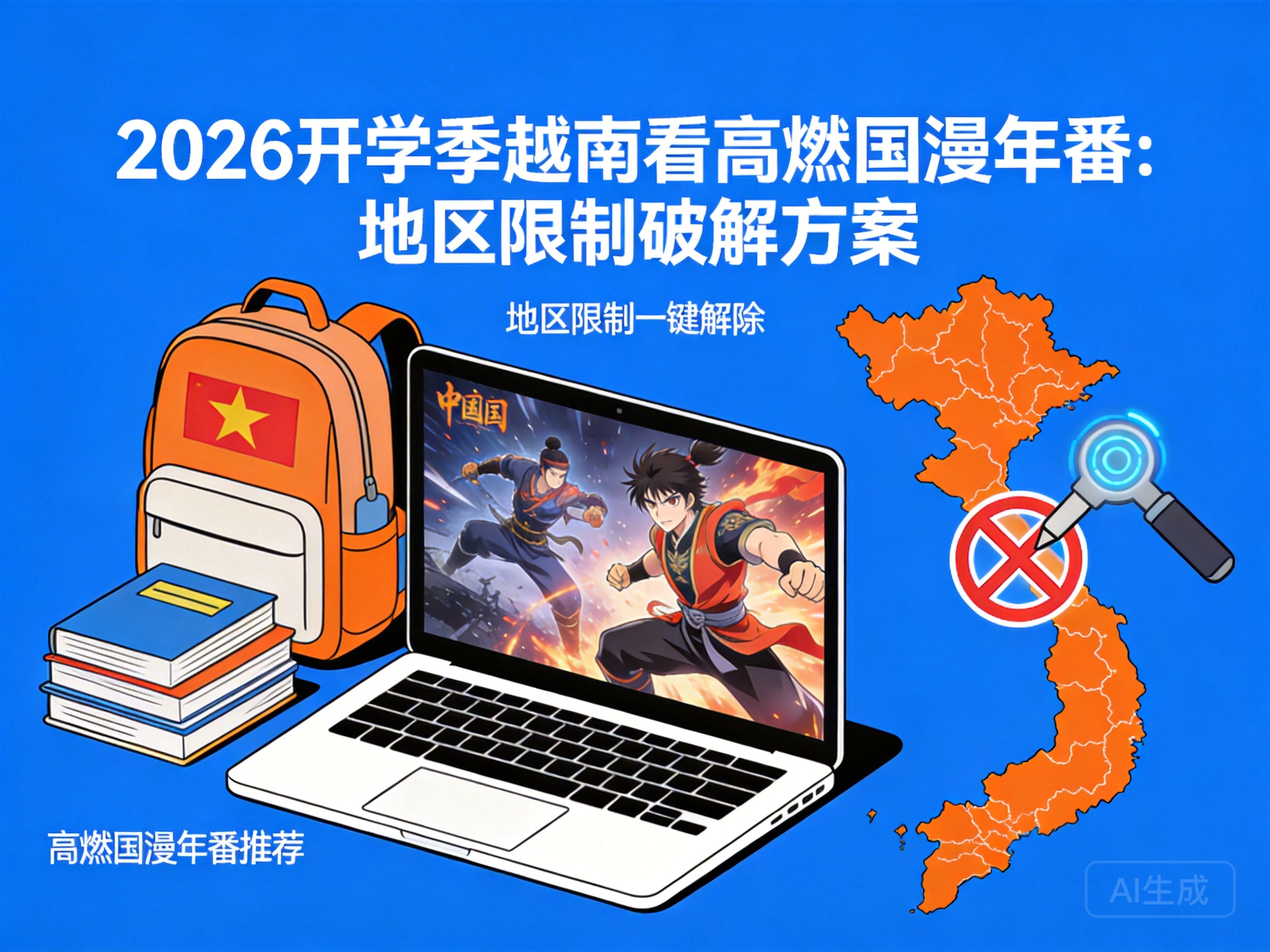2026开学季越南看高燃国漫年番：地区限制破解方案