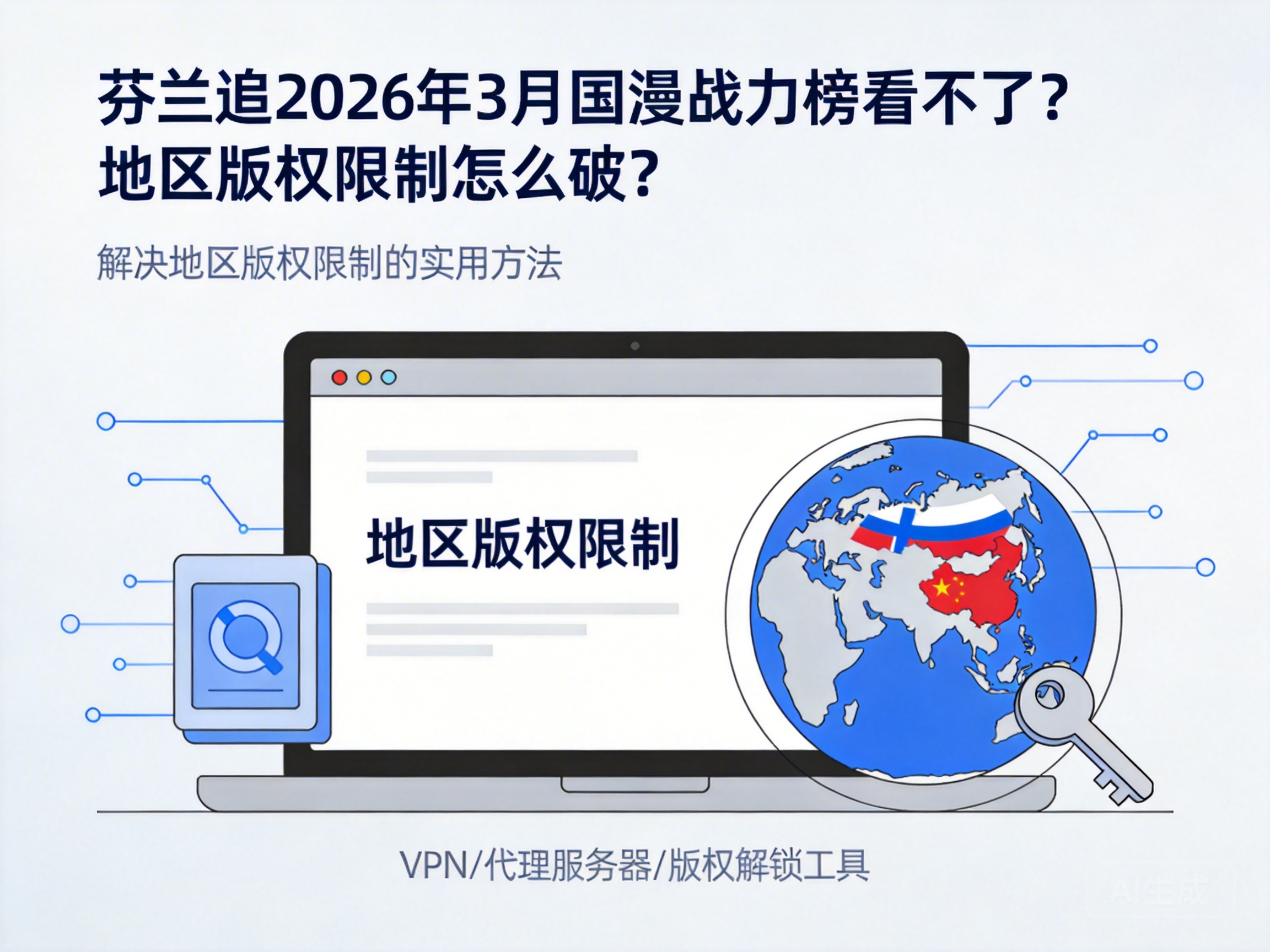 芬兰追2026年3月国漫战力榜看不了？地区版权限制怎么破？