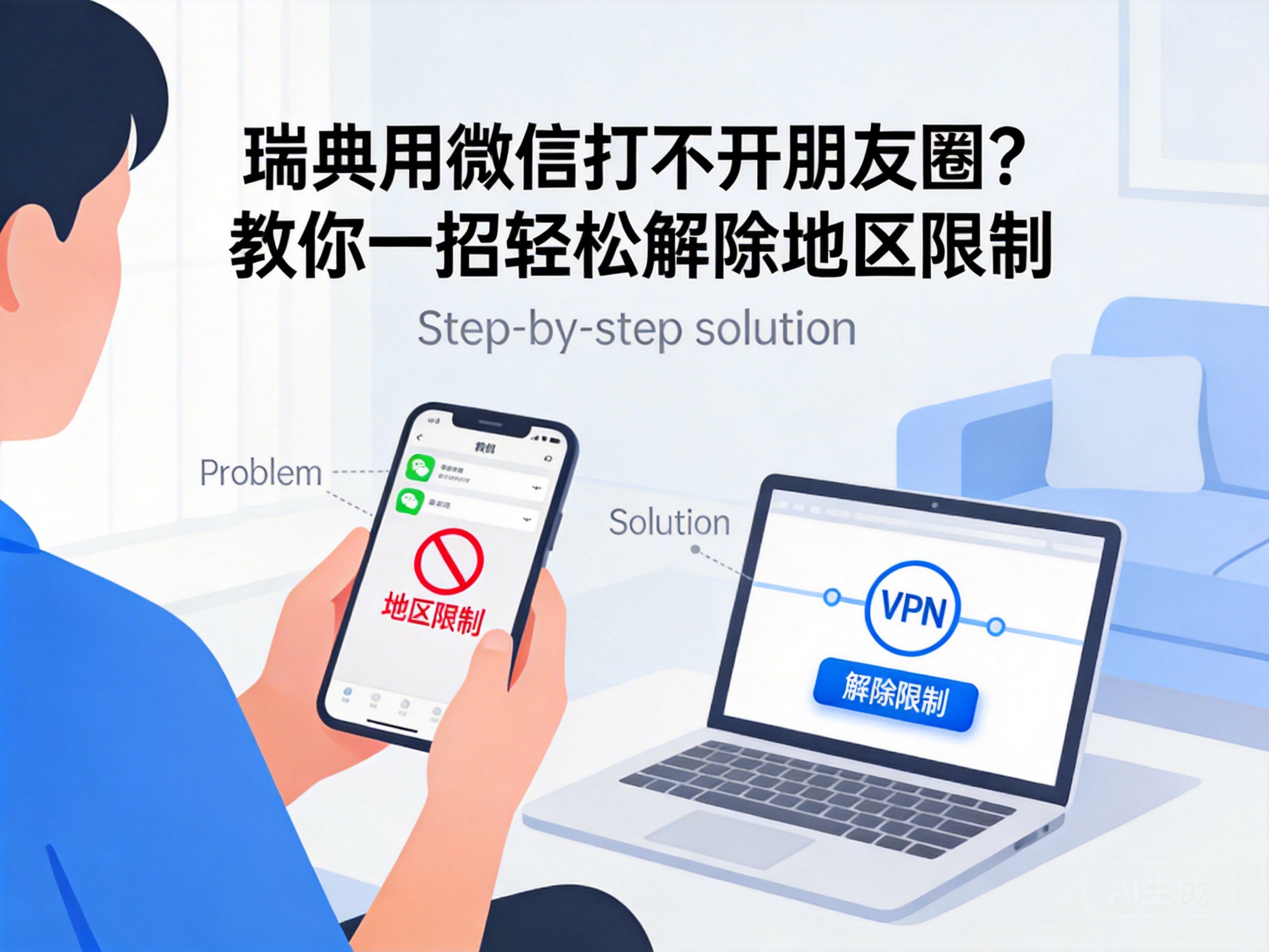 瑞典用微信打不开朋友圈？教你一招轻松解除地区限制