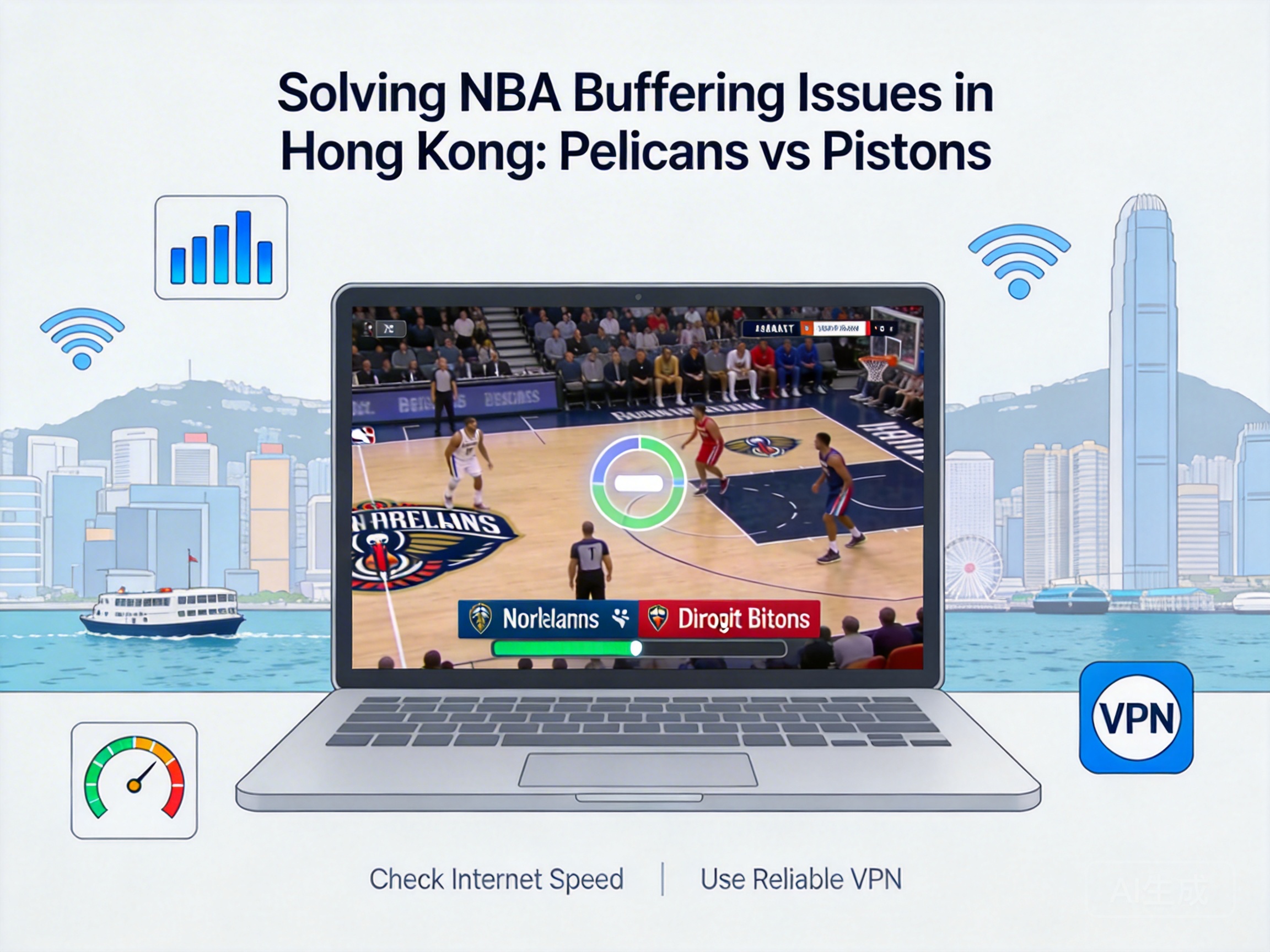在香港收看NBA常规赛新奥尔良鹈鹕vs底特律活塞卡顿怎么解决？