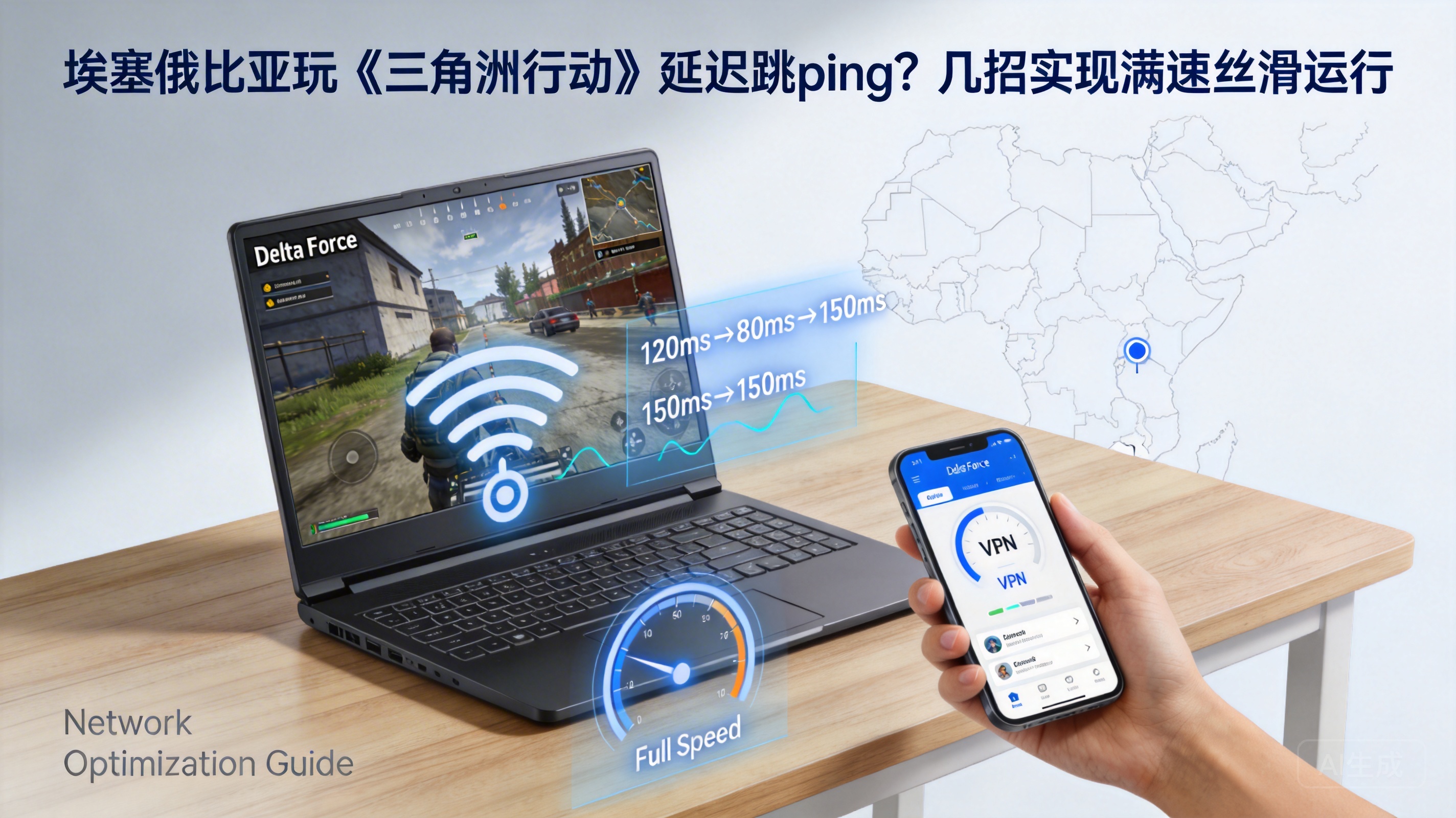 埃塞俄比亚玩《三角洲行动》延迟跳ping？几招实现满速丝滑运行
