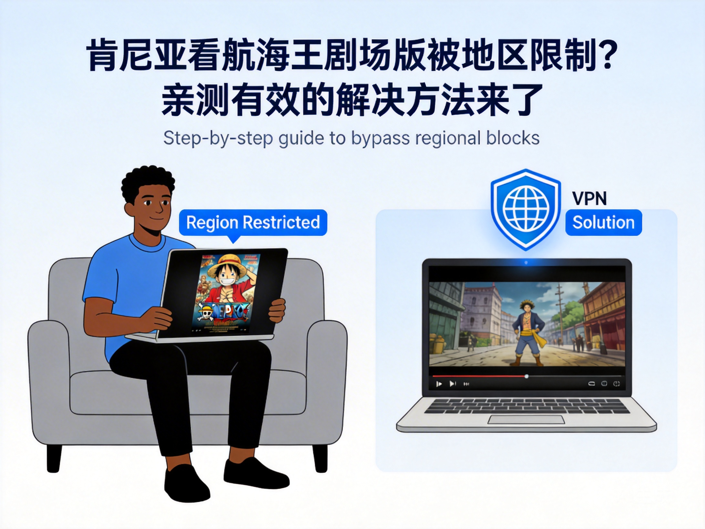 肯尼亚看航海王剧场版被地区限制？亲测有效的解决方法来了
