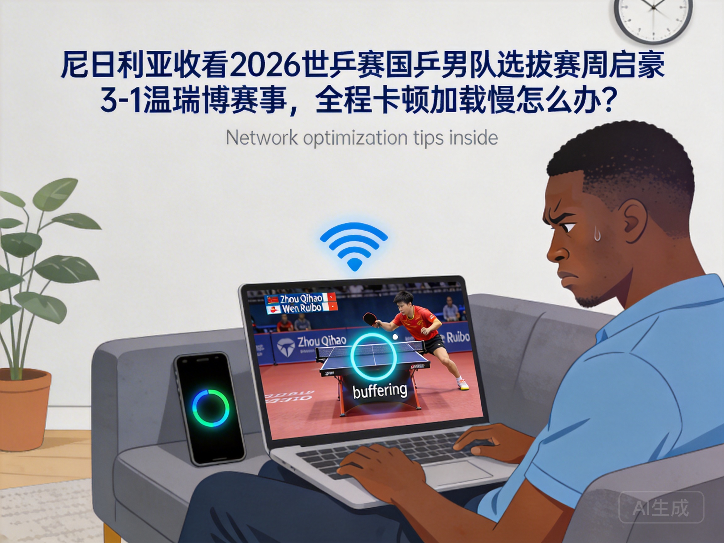 尼日利亚收看2026世乒赛国乒男队选拔赛周启豪3-1温瑞博赛事，全程卡顿加载慢怎么办？