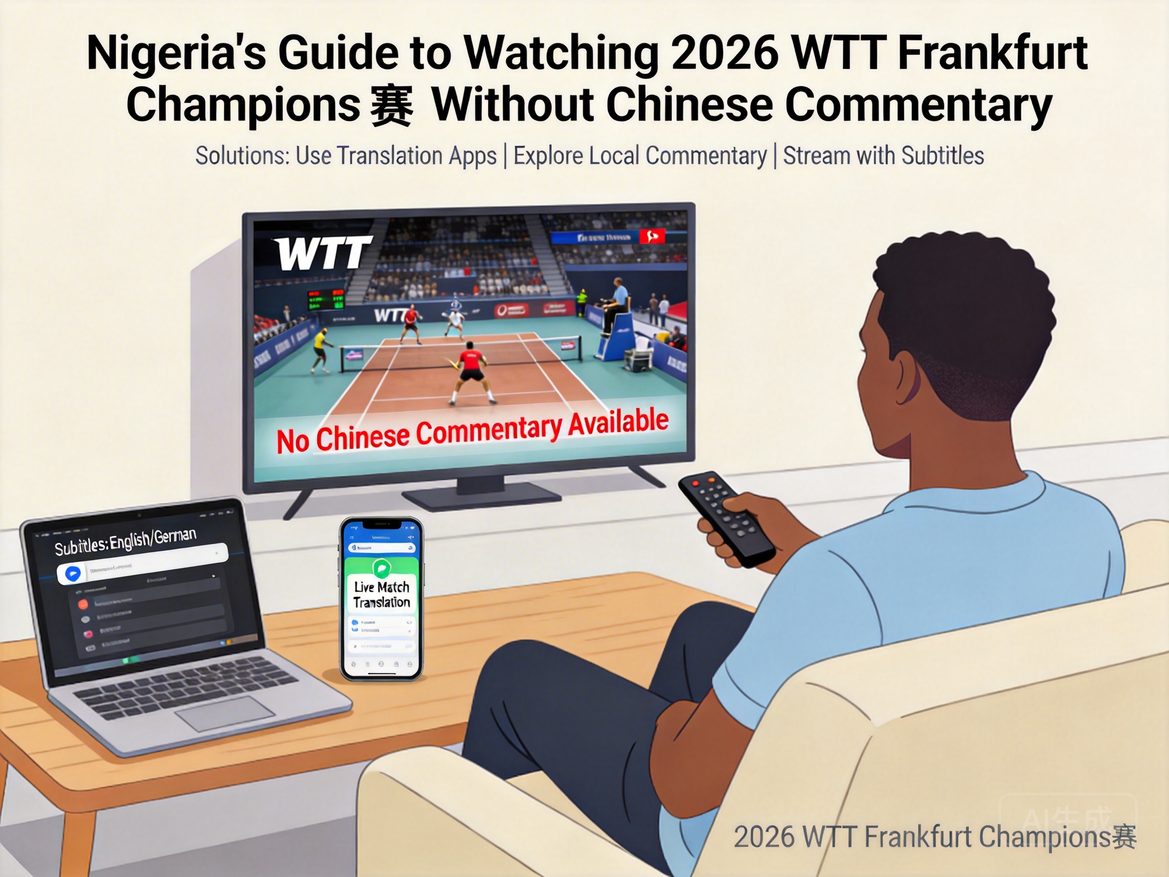 How to Solve the Problem of No Chinese Commentary for 2026 WTT Frankfurt Champions Cup in Nigeria?