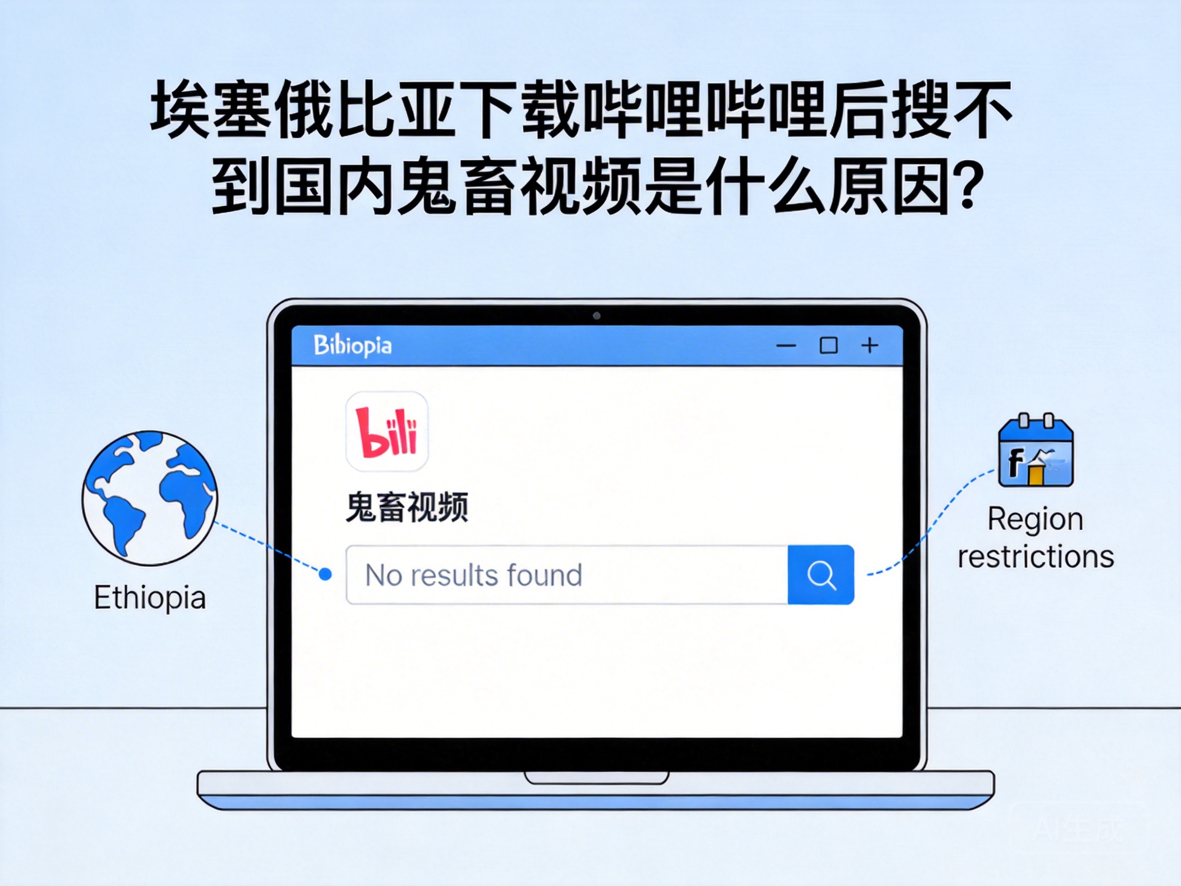 埃塞俄比亚下载哔哩哔哩后搜不到国内鬼畜视频是什么原因？
