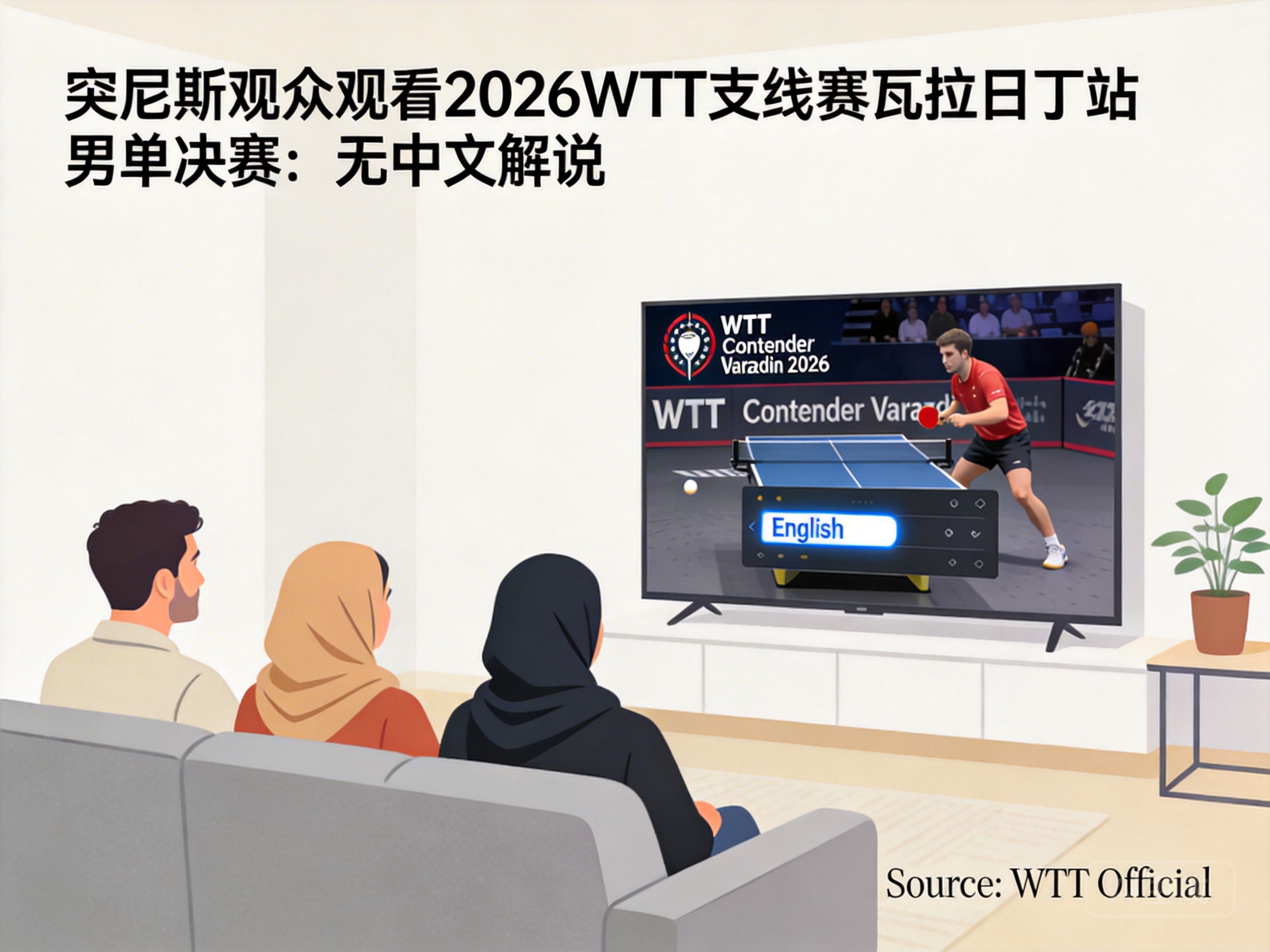 突尼斯收看2026WTT支线赛瓦拉日丁站男单决赛：无中文解解决策
