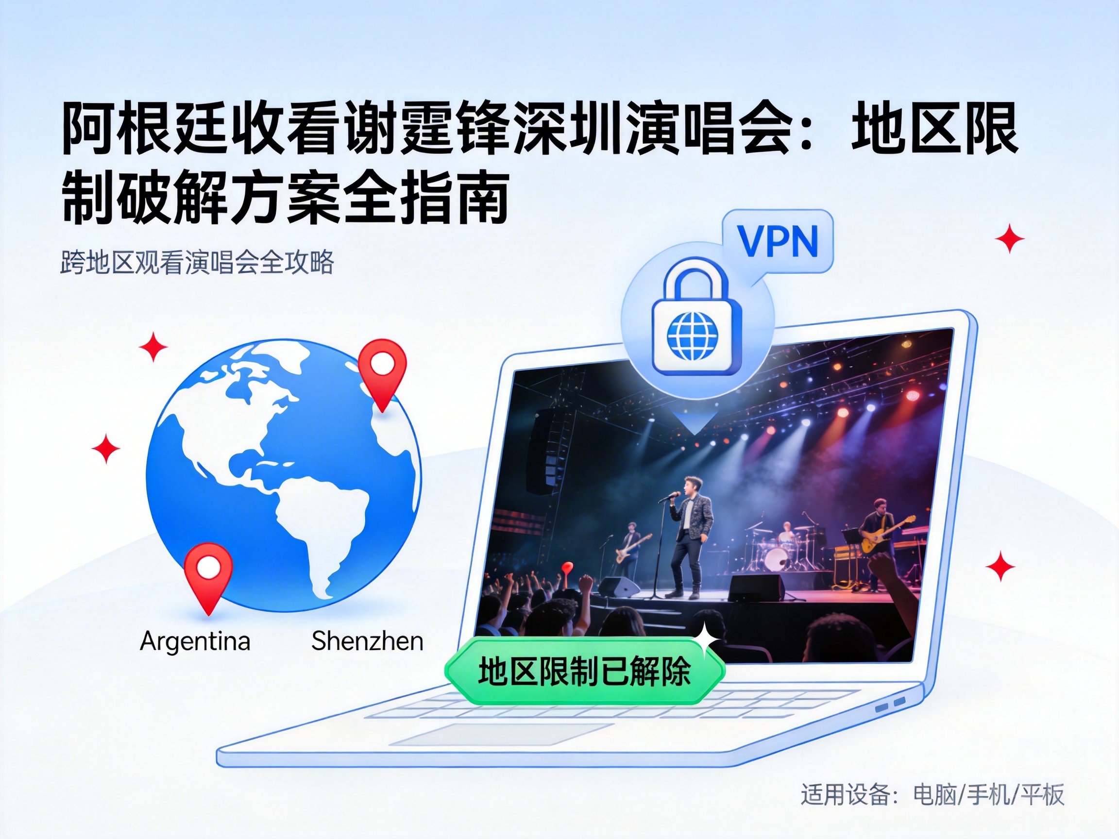 阿根廷收看谢霆锋深圳演唱会：地区限制破解方案全指南
