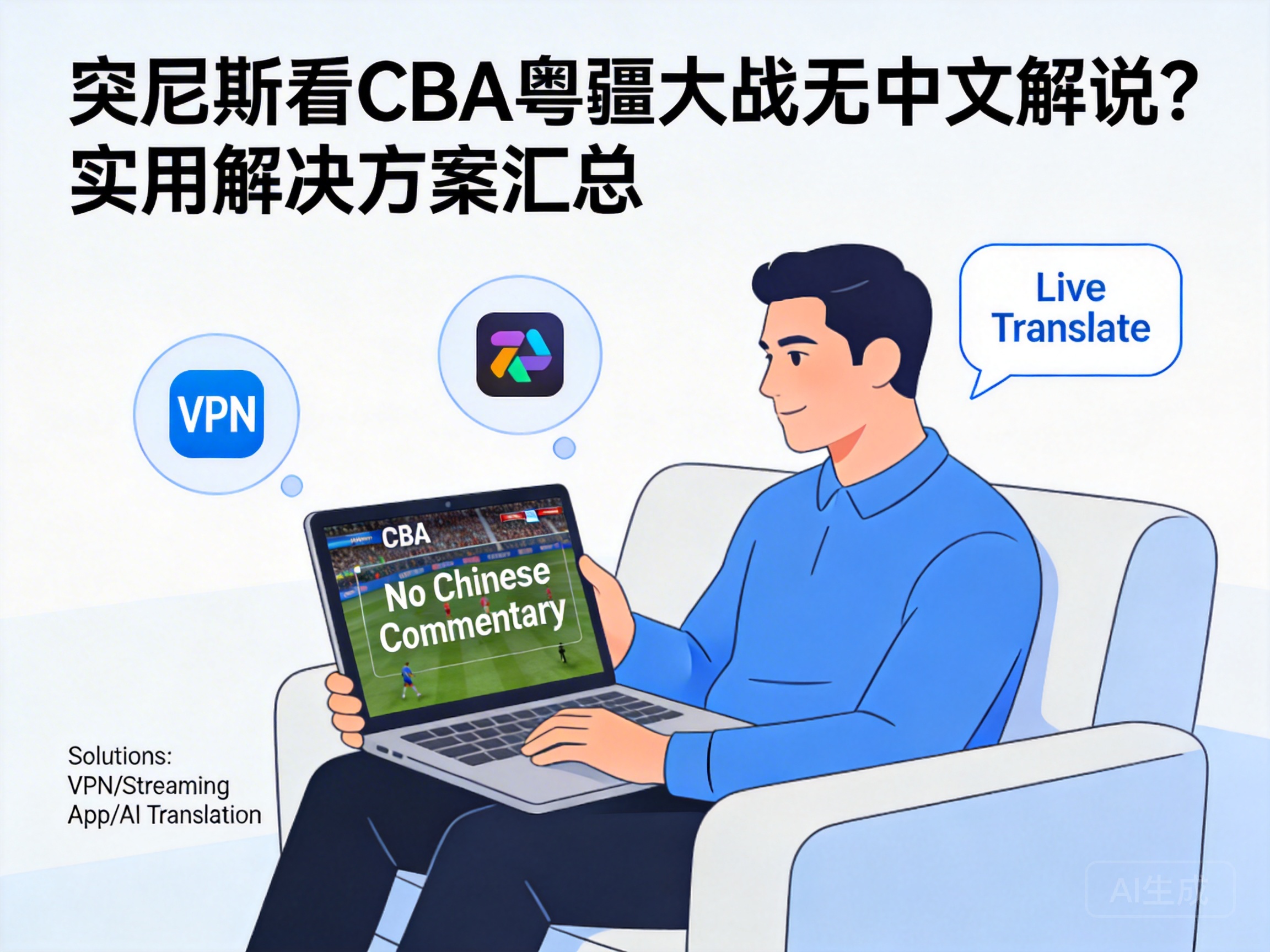 突尼斯看CBA粤疆大战无中文解说？实用解决方案汇总