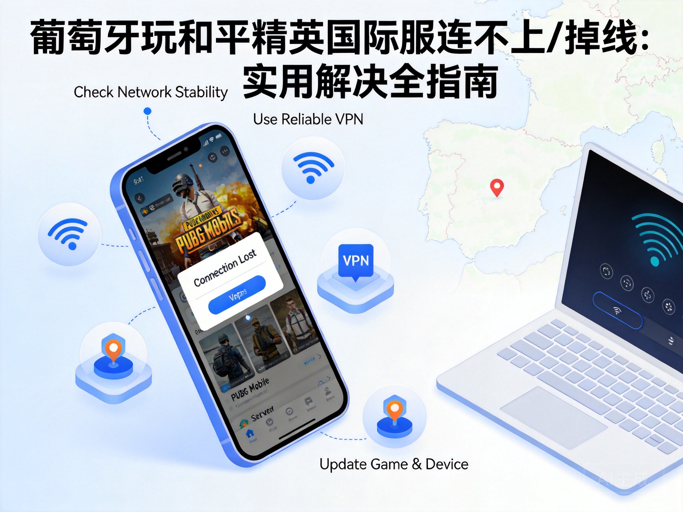 葡萄牙玩和平精英国际服连不上/掉线：实用解决全指南