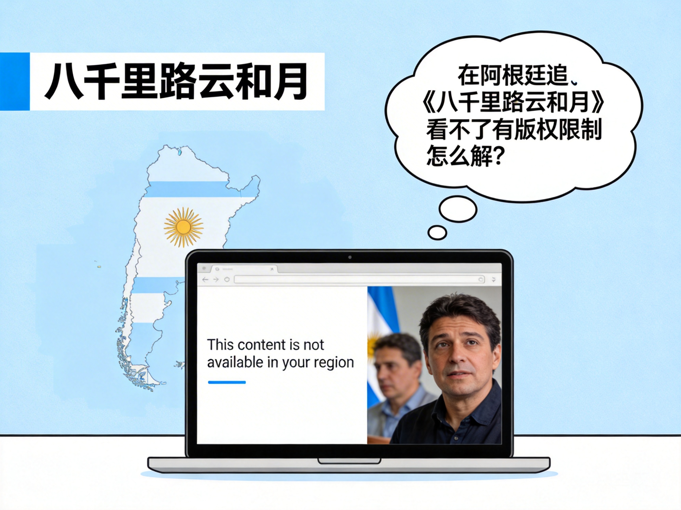 在阿根廷追《八千里路云和月》看不了有版权限制怎么解？