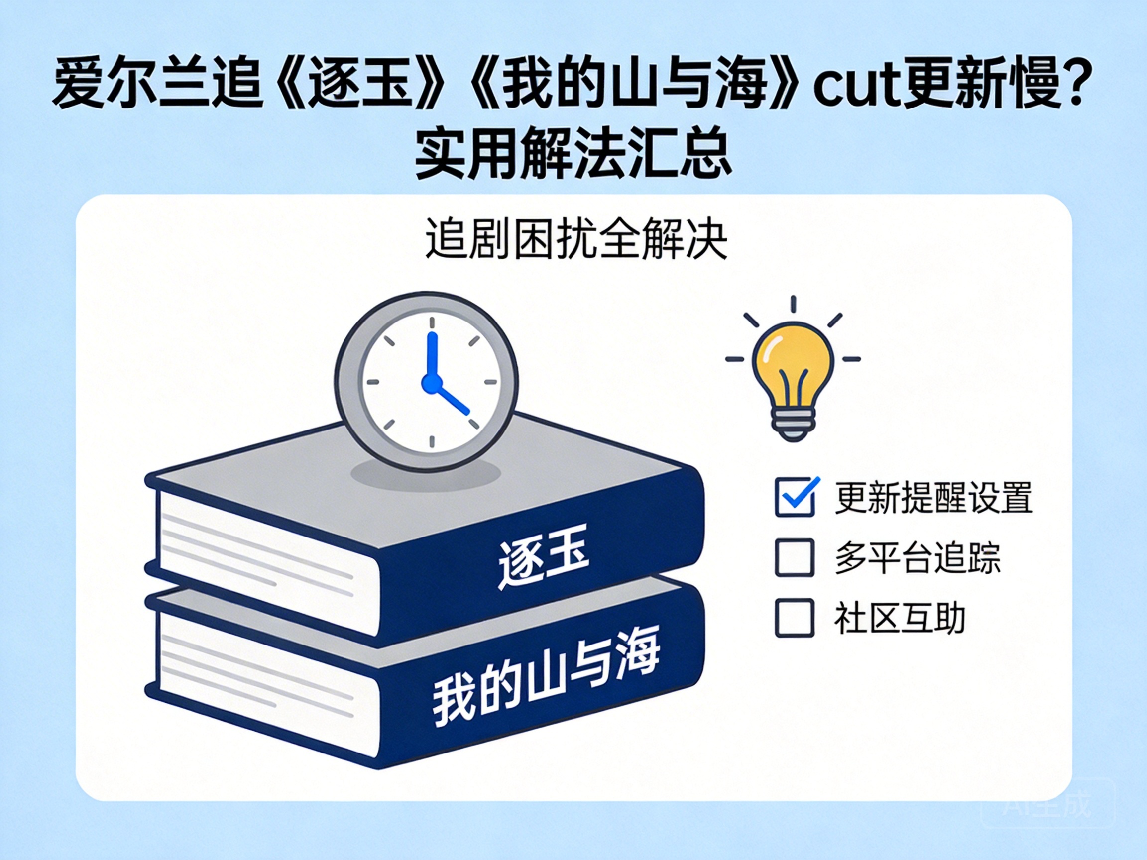 爱尔兰追《逐玉》《我的山与海》cut更新慢？实用解法汇总