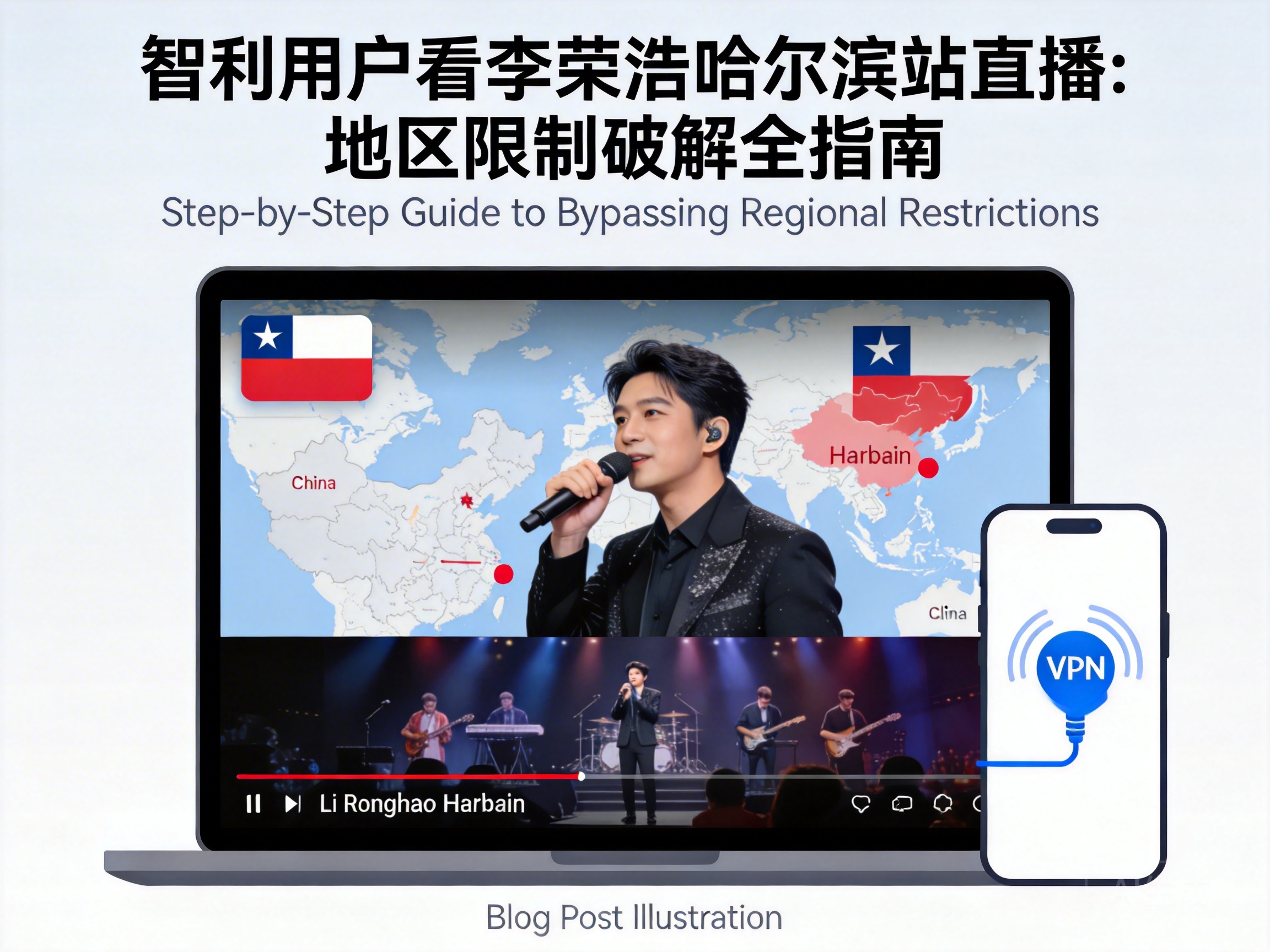 智利用户看李荣浩哈尔滨站直播:地区限制破解全指南