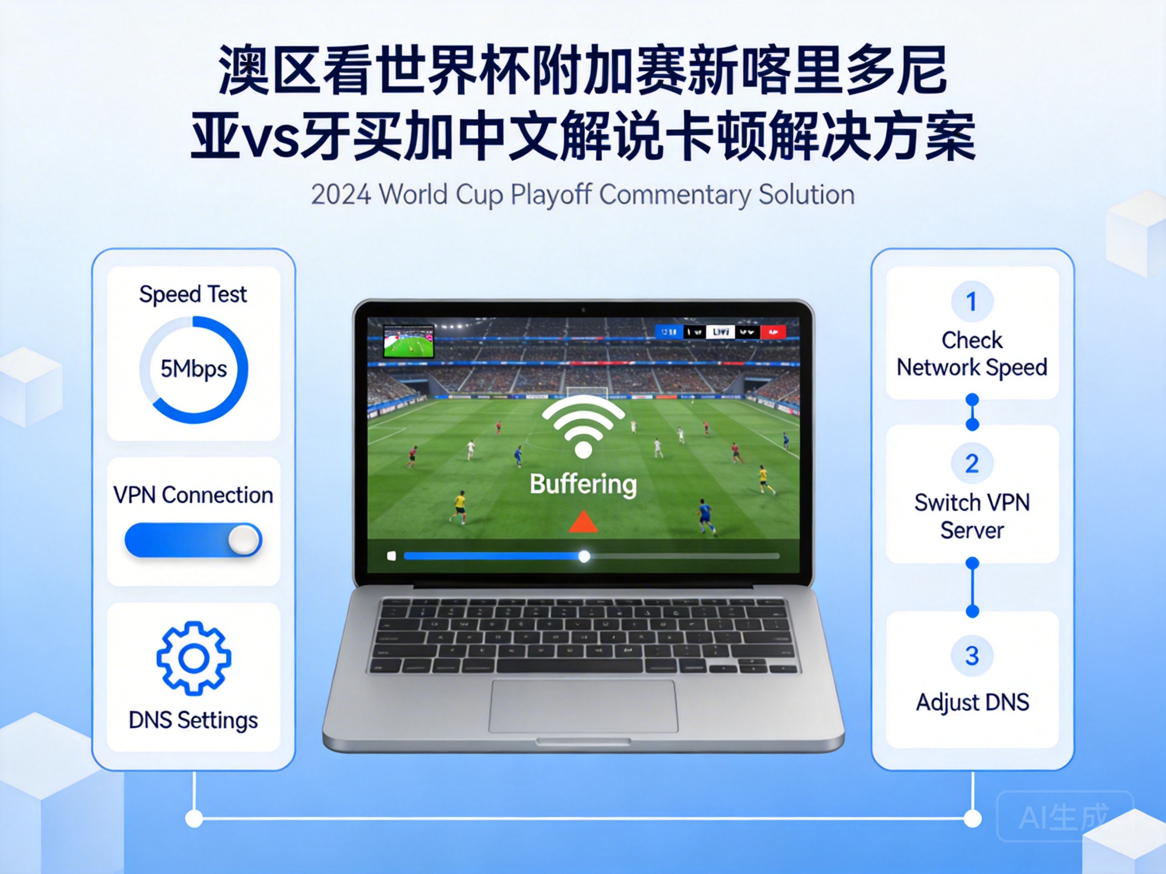澳区看世界杯附加赛新喀里多尼亚vs牙买加中文解说卡顿解决方案