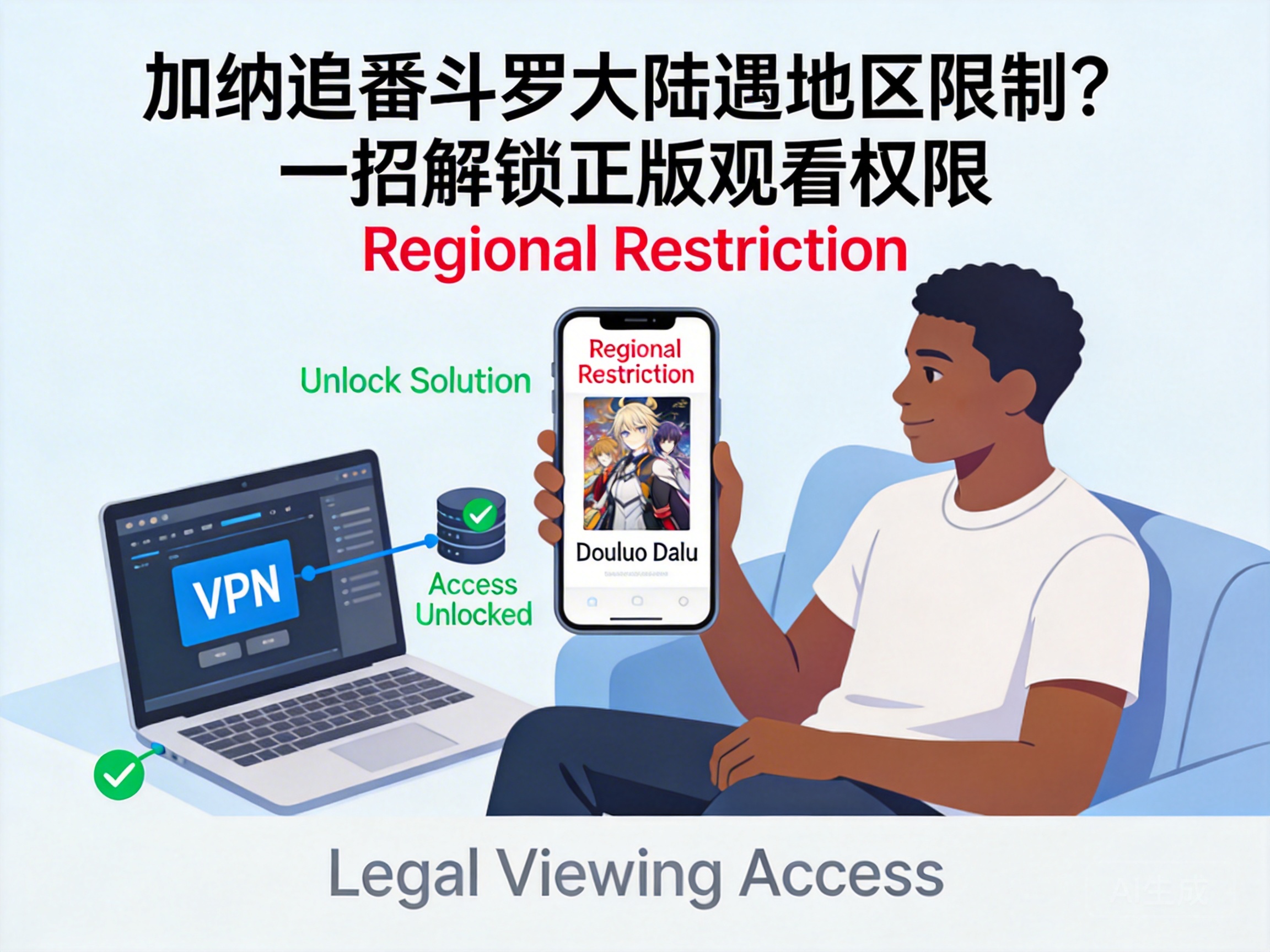 加纳追番斗罗大陆遇地区限制？一招解锁正版观看权限