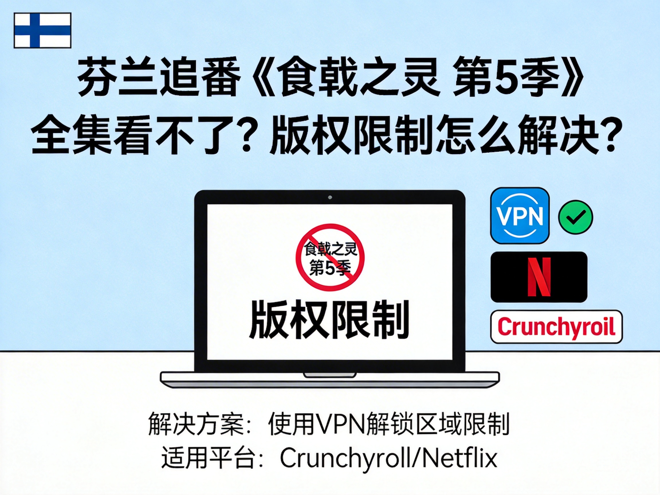 Can't Watch Full Seasons of Food Wars! The Fifth Plate in Finland? How to Fix Geo-Restrictions?