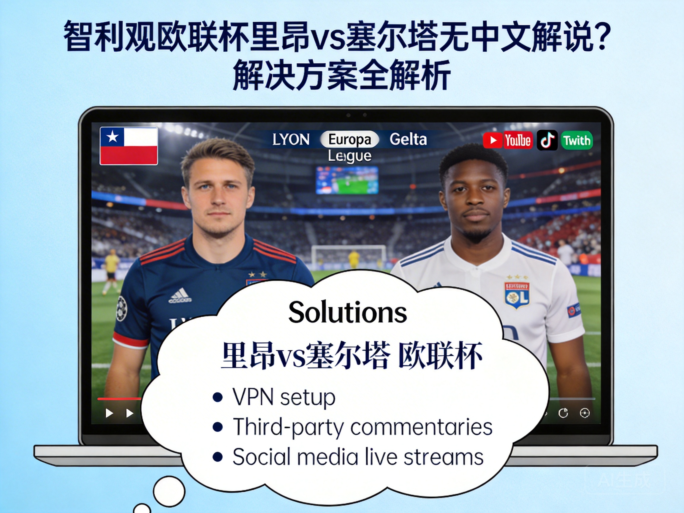 No Chinese Commentary for Lyon vs Celta Vigo Europa League in Chile? Full Solutions