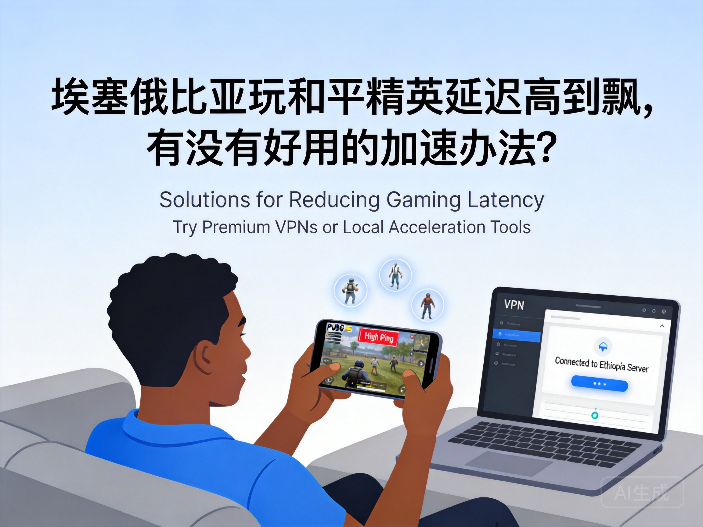 埃塞俄比亚玩和平精英延迟高到飘，有没有好用的加速办法？