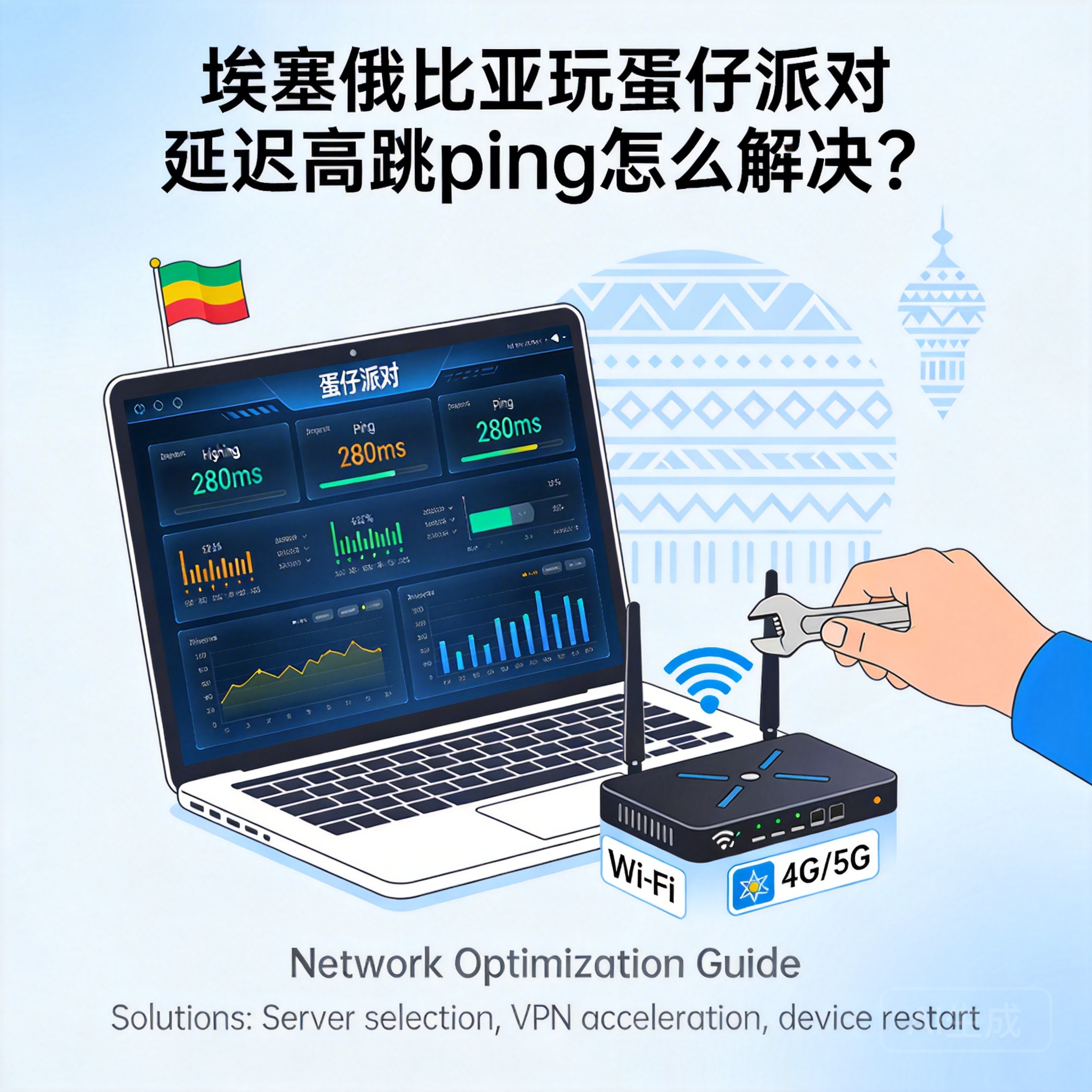 埃塞俄比亚玩蛋仔派对延迟高跳ping怎么解决？
