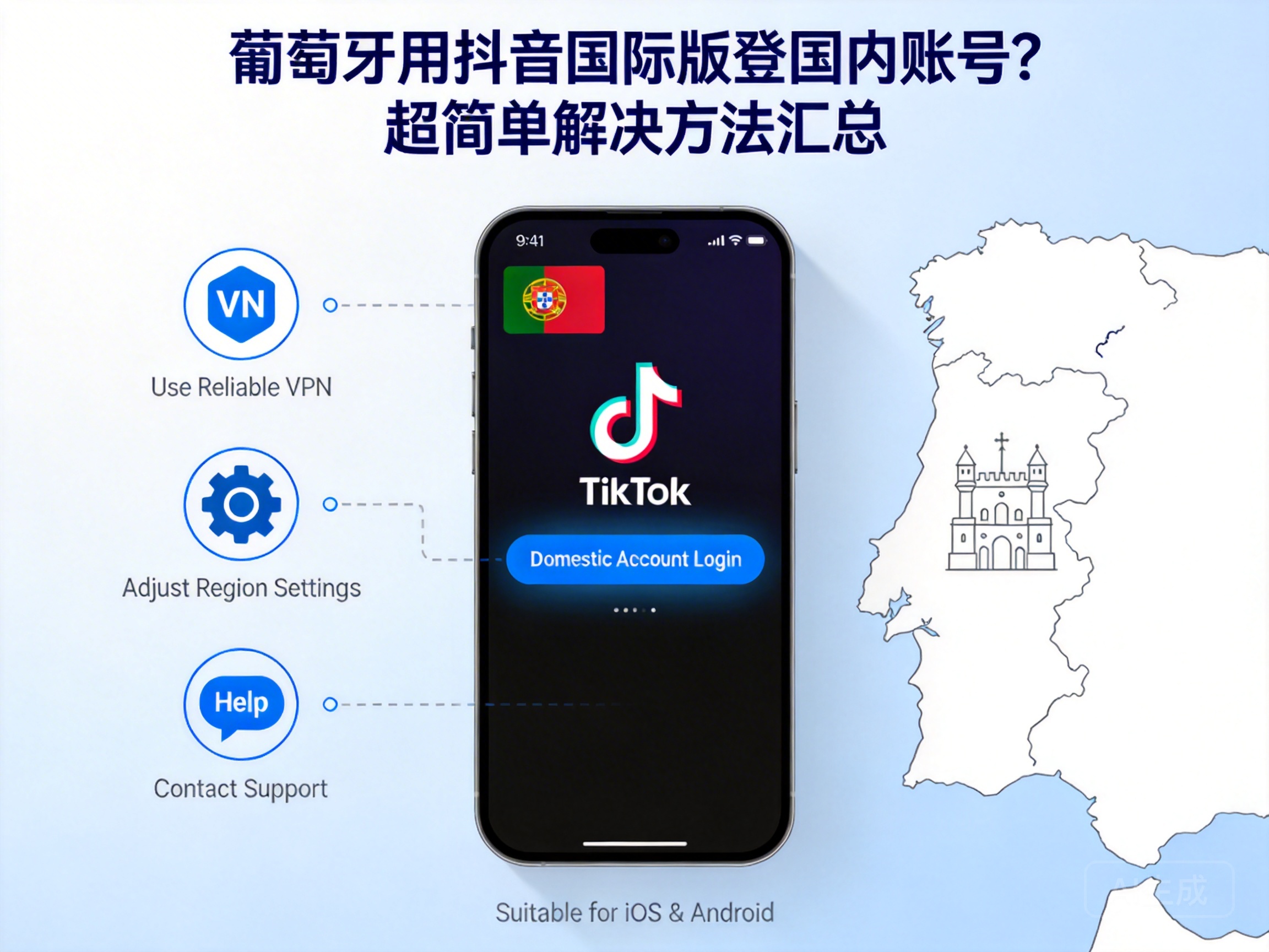 葡萄牙用抖音国际版登国内账号？超简单解决方法汇总