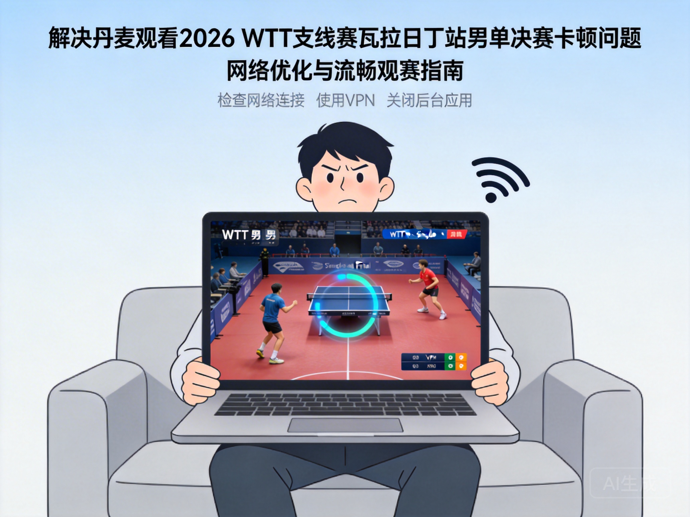 在丹麦观看2026年WTT支线赛瓦拉日丁站男单决赛卡顿看不了怎么办?