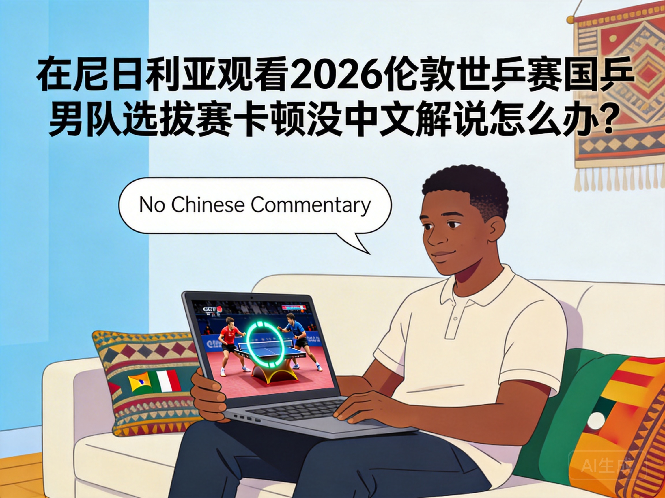 在尼日利亚观看2026伦敦世乒赛国乒男队选拔赛卡顿没中文解说怎么办？