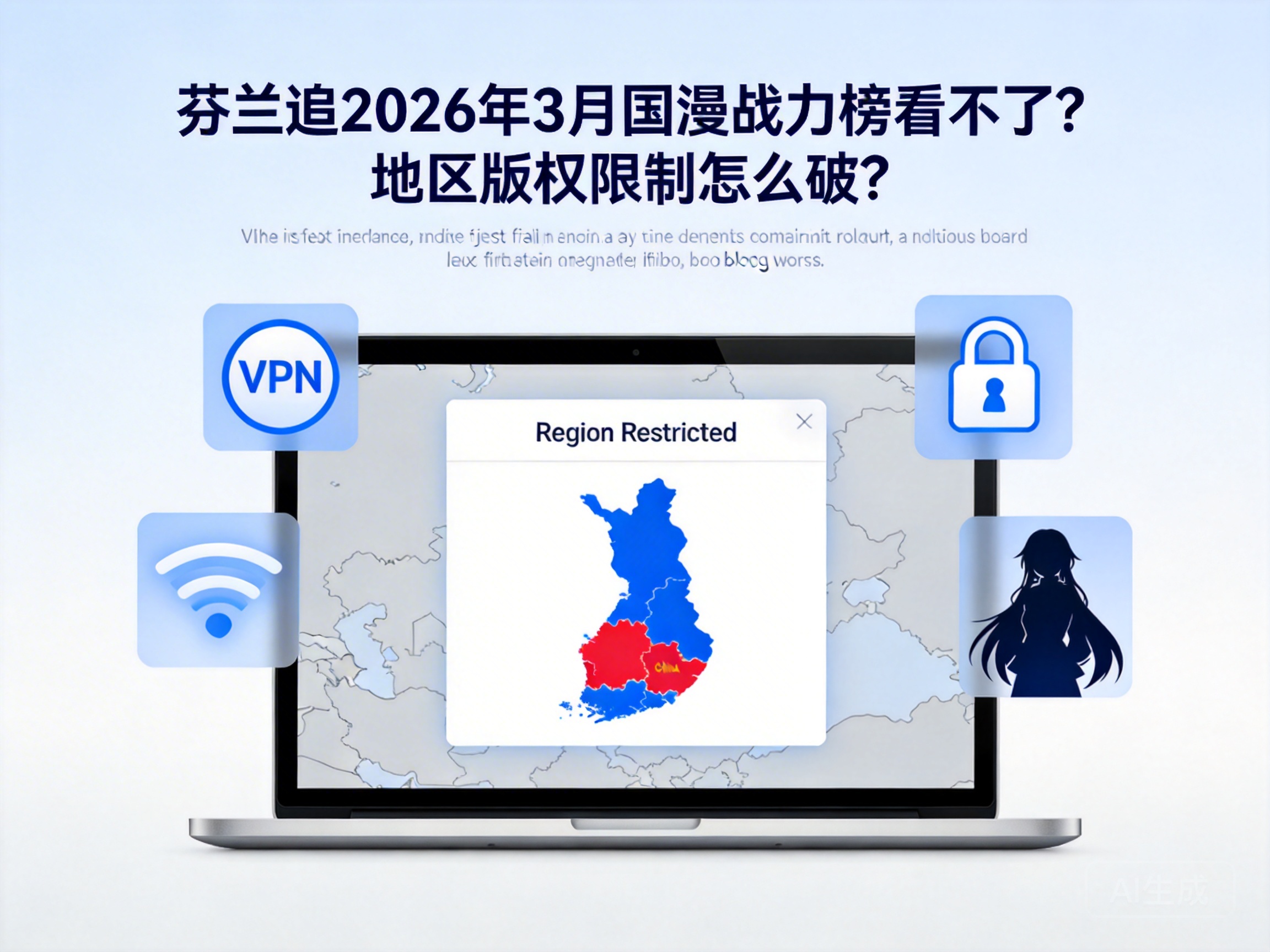 芬兰追2026年3月国漫战力榜看不了？地区版权限制怎么破？