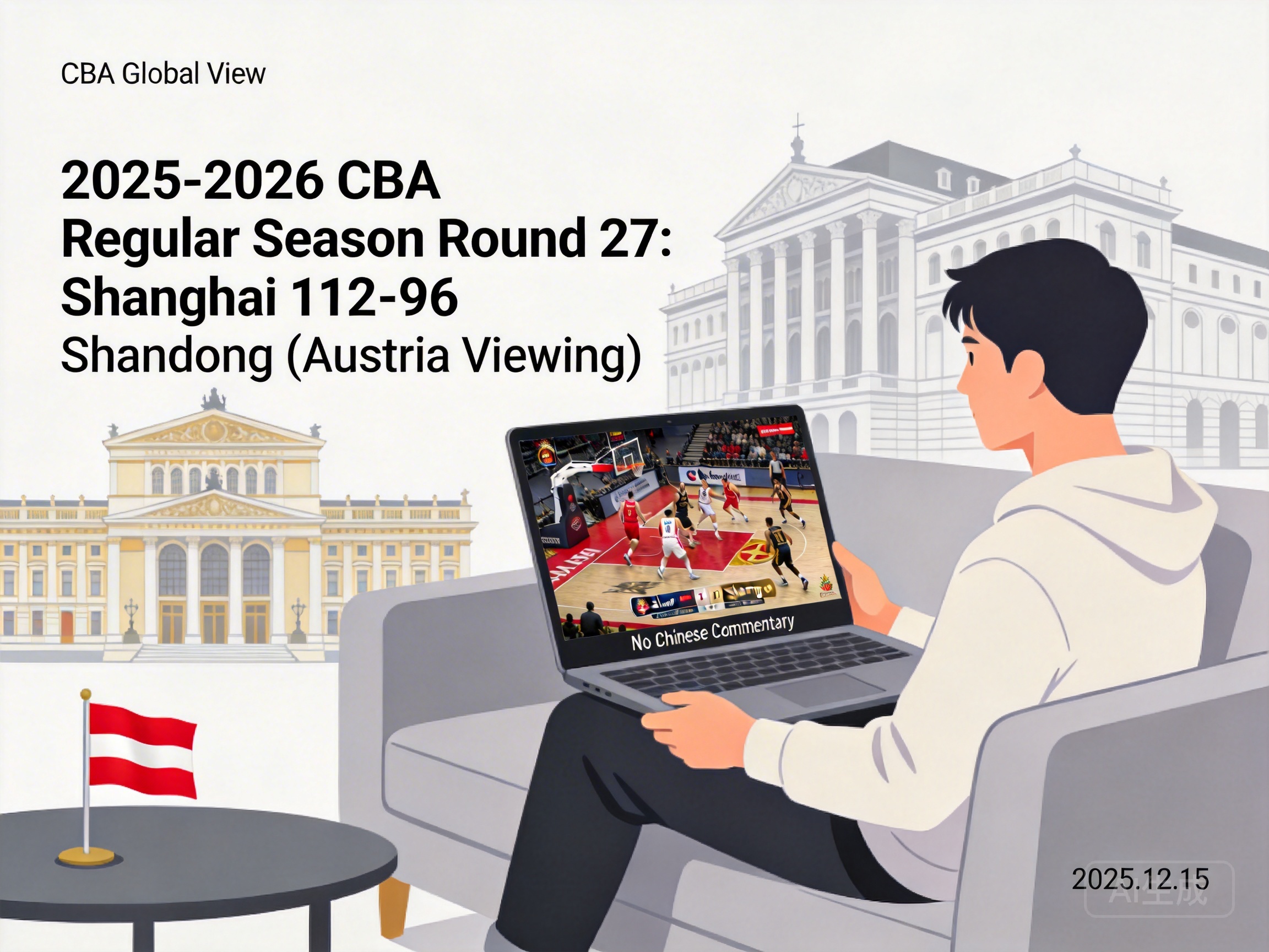 What to Do If There’s No Chinese Commentary for the 27th Round of 2025-2026 CBA Regular Season (Shanghai 112-96 Shandong) in Austria?