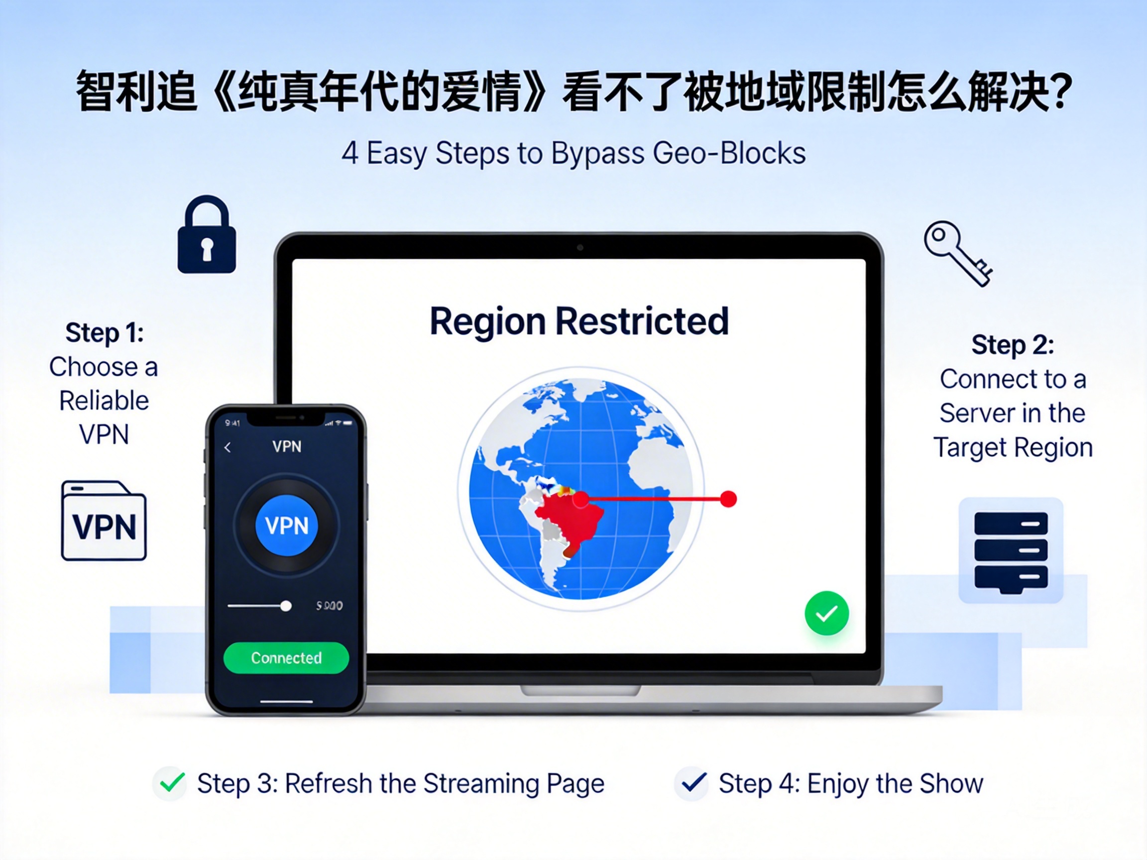 智利追《纯真年代的爱情》看不了被地域限制怎么解决？