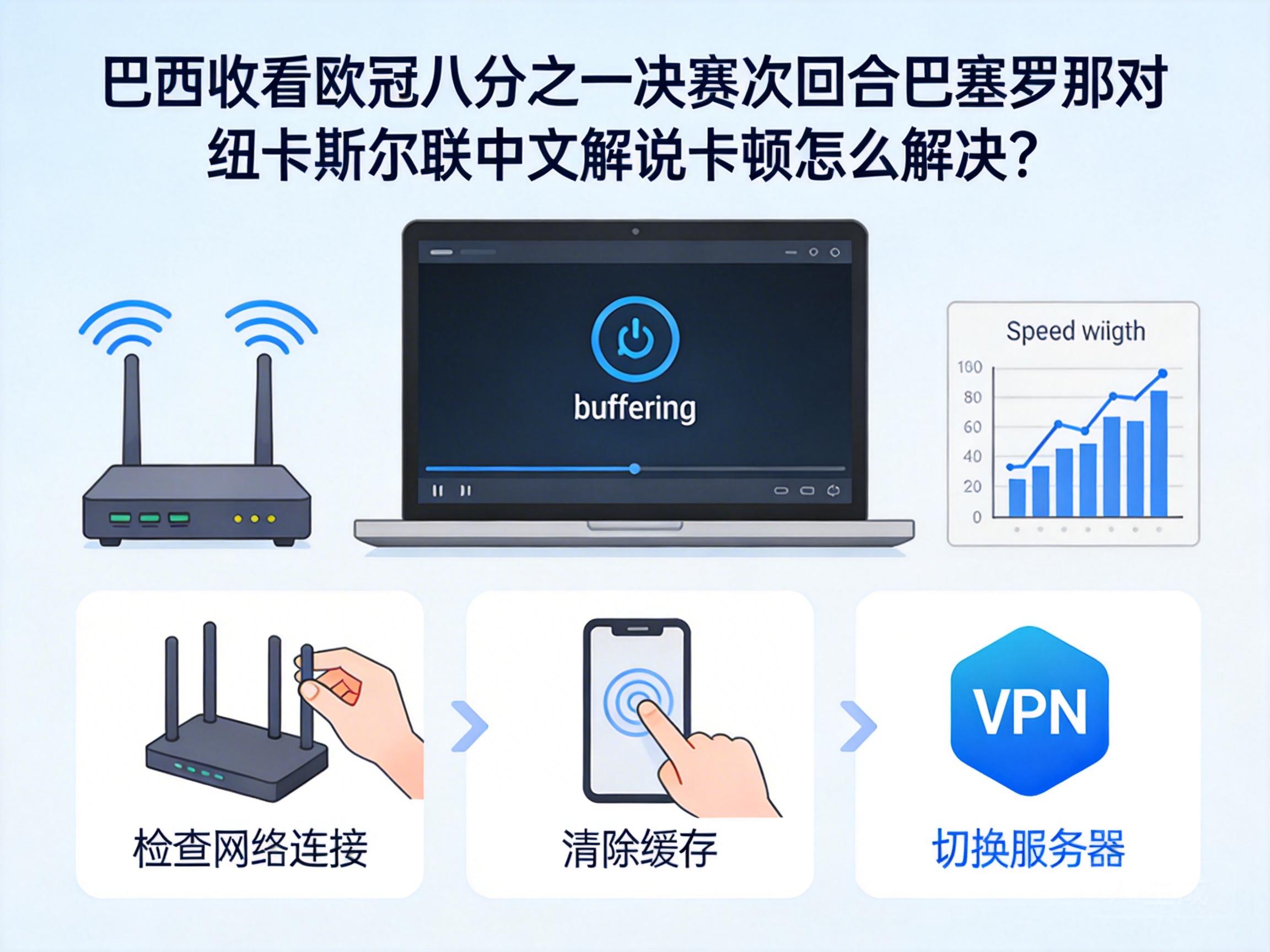 巴西收看欧冠八分之一决赛次回合巴塞罗那对纽卡斯尔联中文解说卡顿怎么解决？