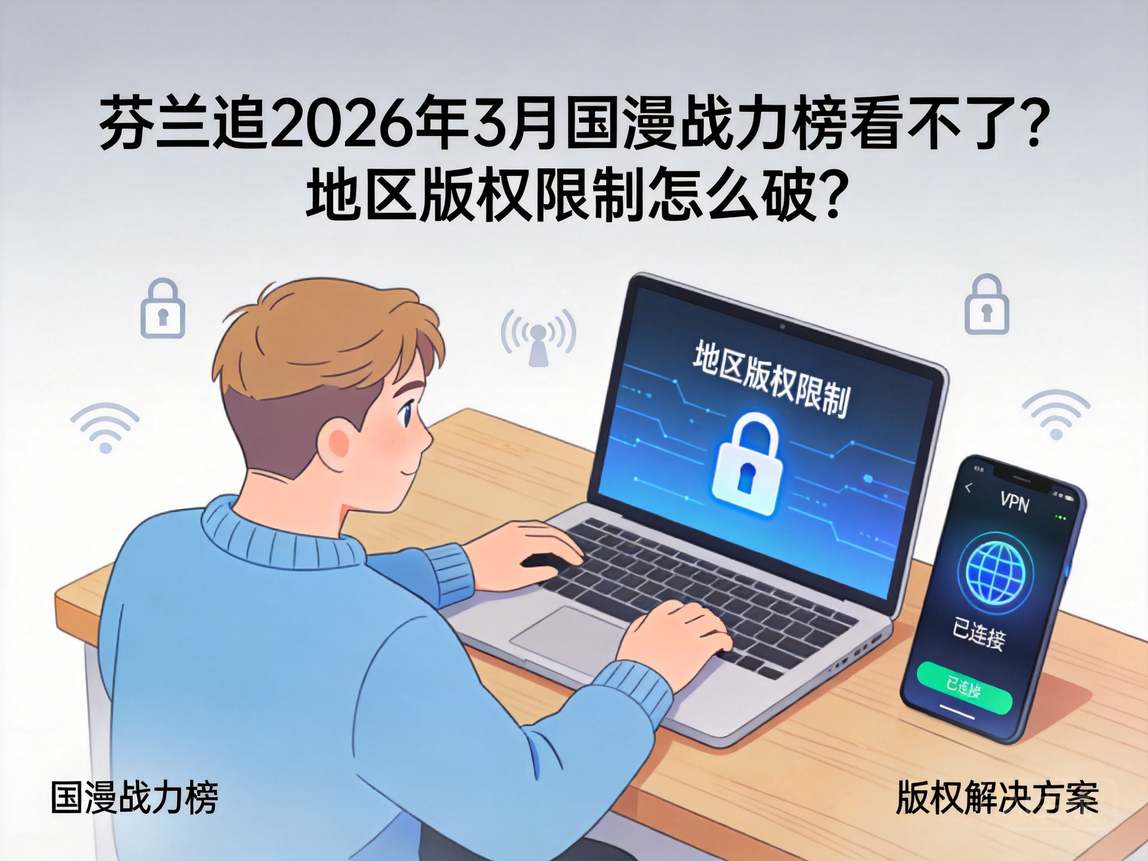 芬兰追2026年3月国漫战力榜看不了？地区版权限制怎么破？