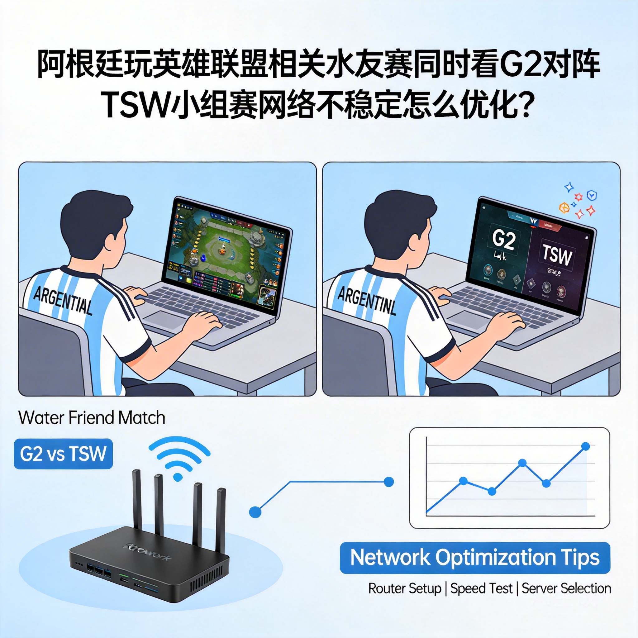 阿根廷玩英雄联盟相关水友赛同时看G2对阵TSW小组赛网络不稳定怎么优化？