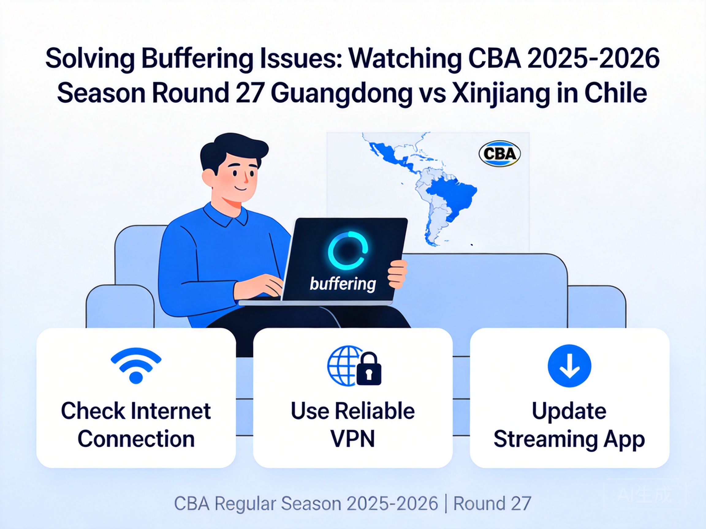 How to Fix Buffering Issues When Watching the 27th Round of 2025-2026 CBA Regular Season (Guangdong vs. Xinjiang) in Chile?