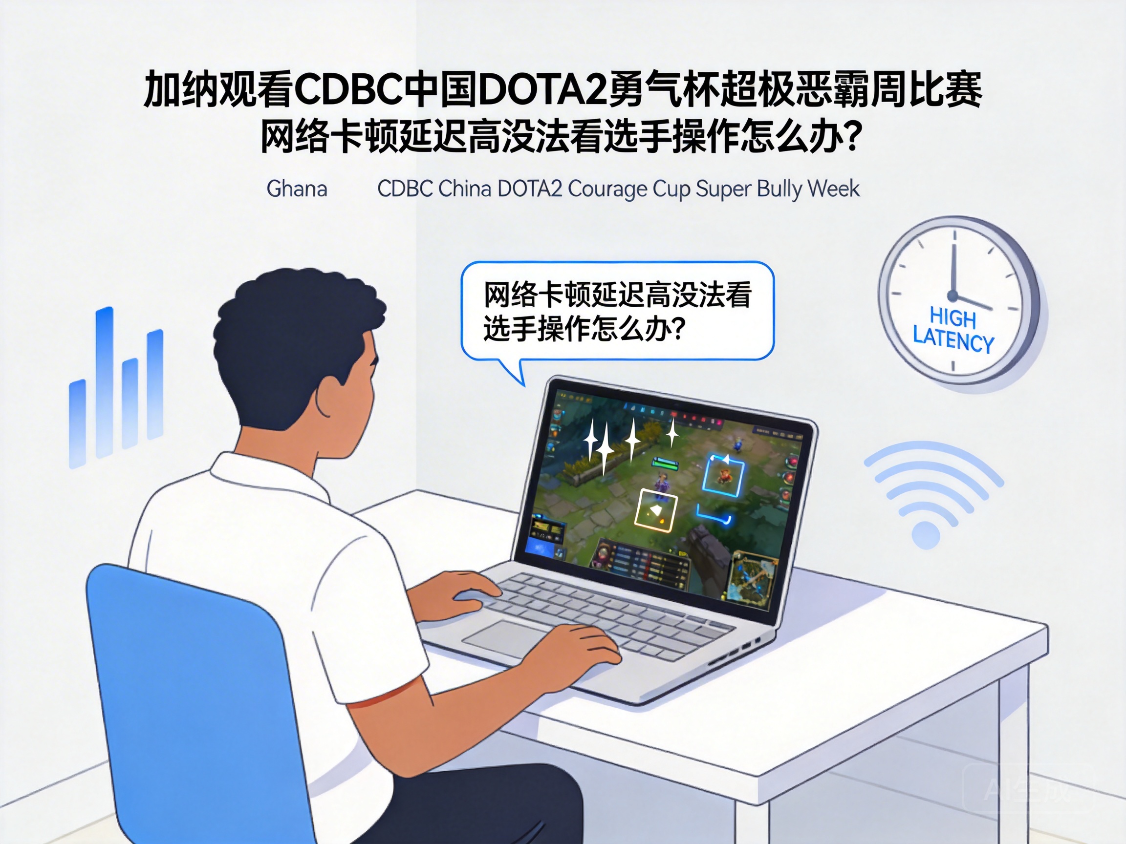 加纳 观看CDBC中国DOTA2勇气杯超极恶霸周比赛 网络卡顿延迟高没法看选手操作怎么办？