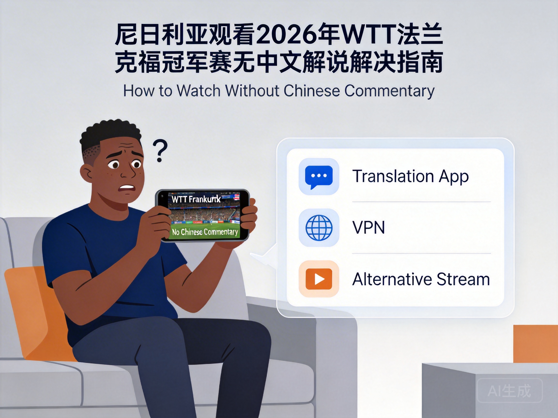 How to Solve the Problem of No Chinese Commentary for 2026 WTT Frankfurt Champions in Nigeria?