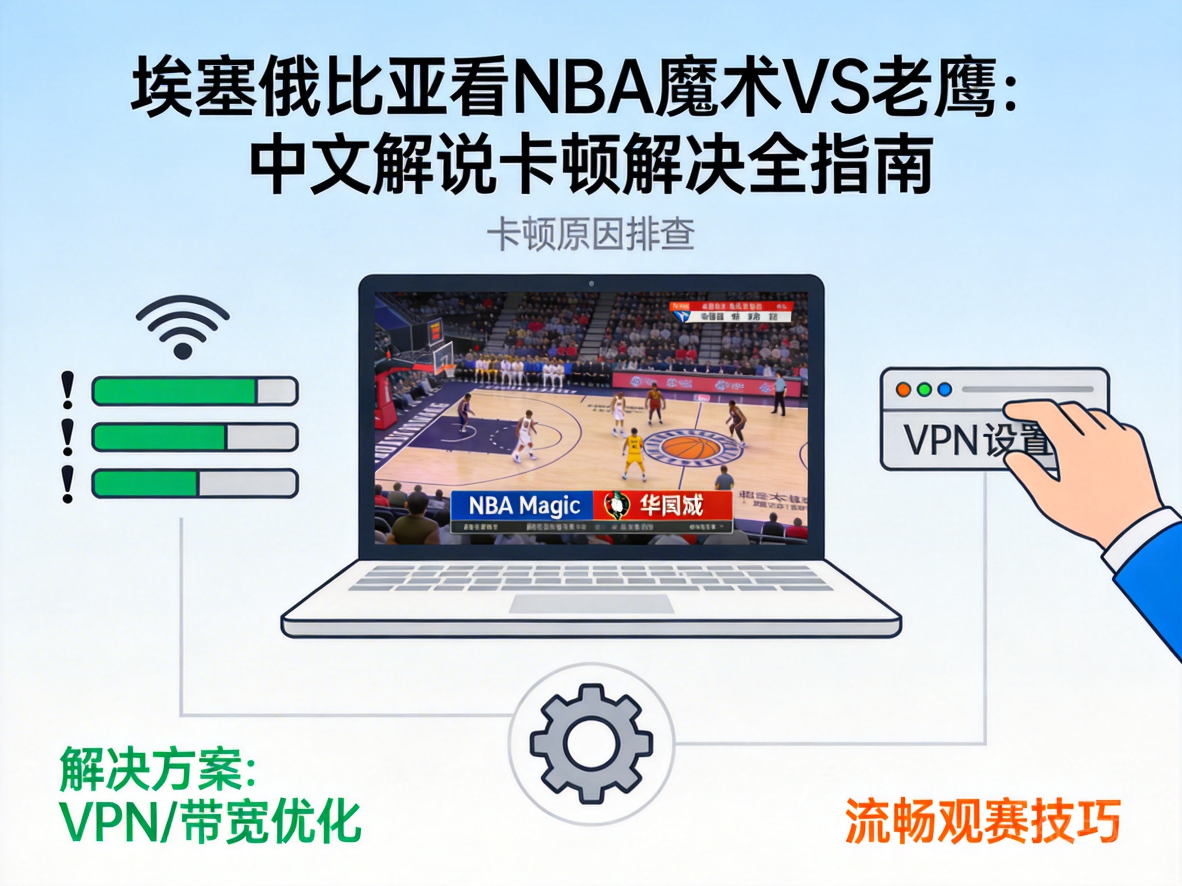 埃塞俄比亚看NBA魔术VS老鹰:中文解说卡顿解决全指南