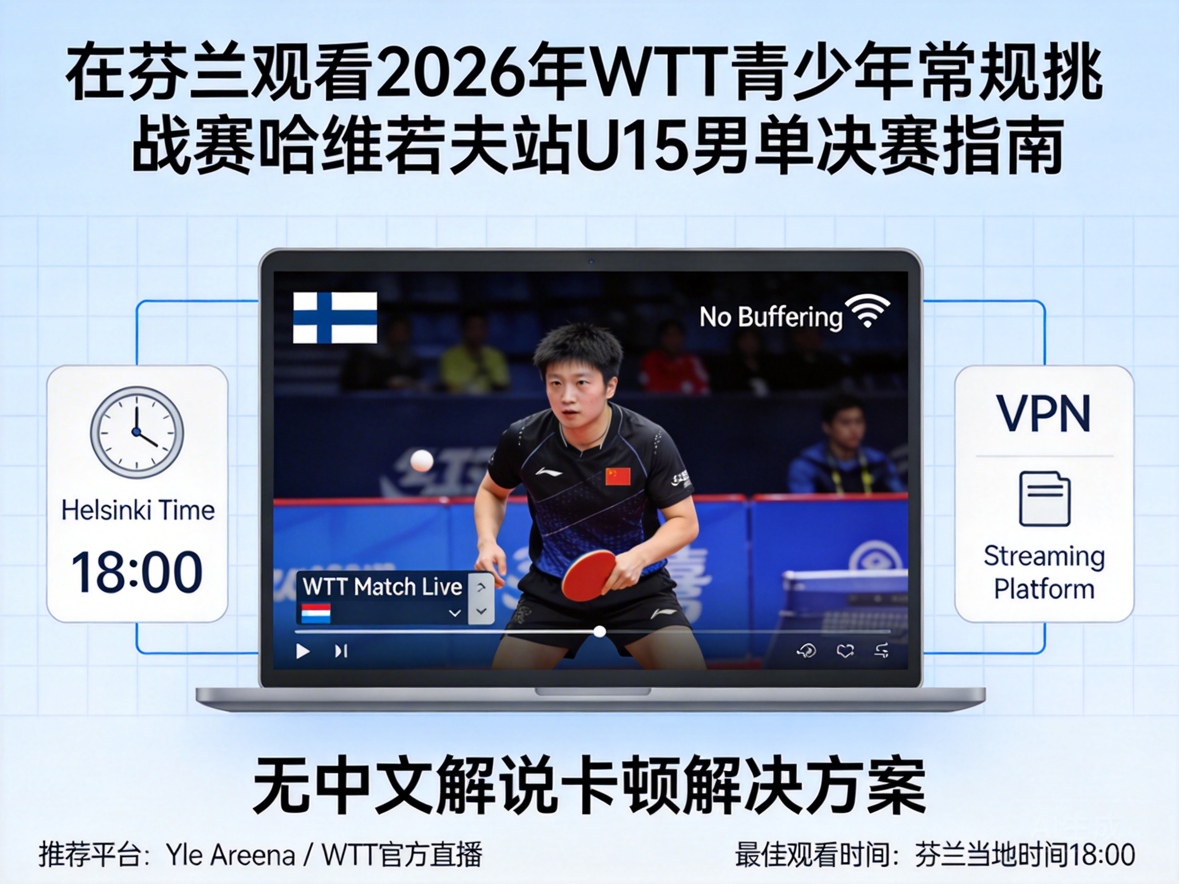 How to Watch the 2026 WTT Youth Contender Havirov U15 Men's Singles Final in Finland? Fix Chinese Commentary Lag Issues?