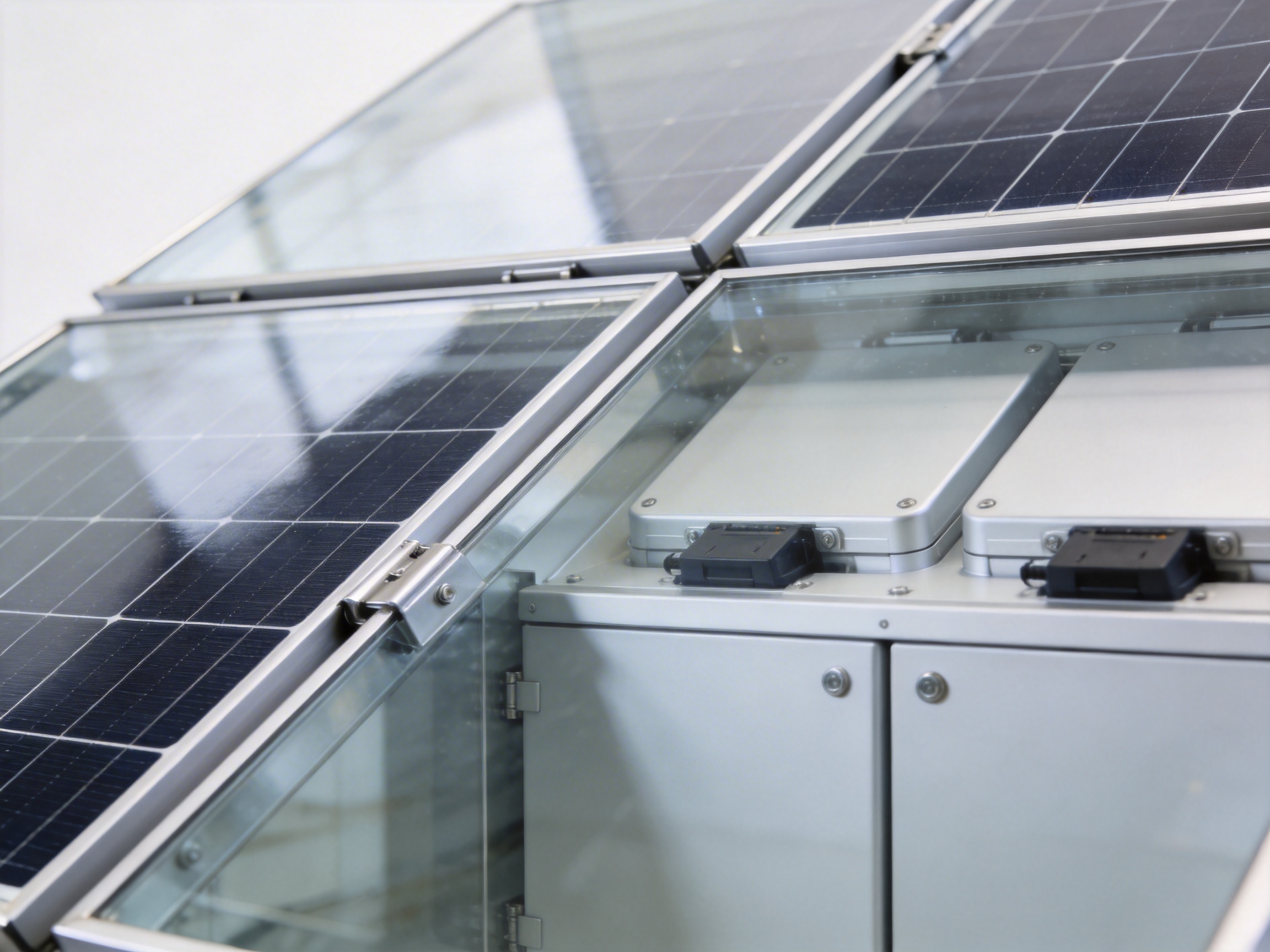 Double glass solar panel installation on a UK home showing the dual glass construction