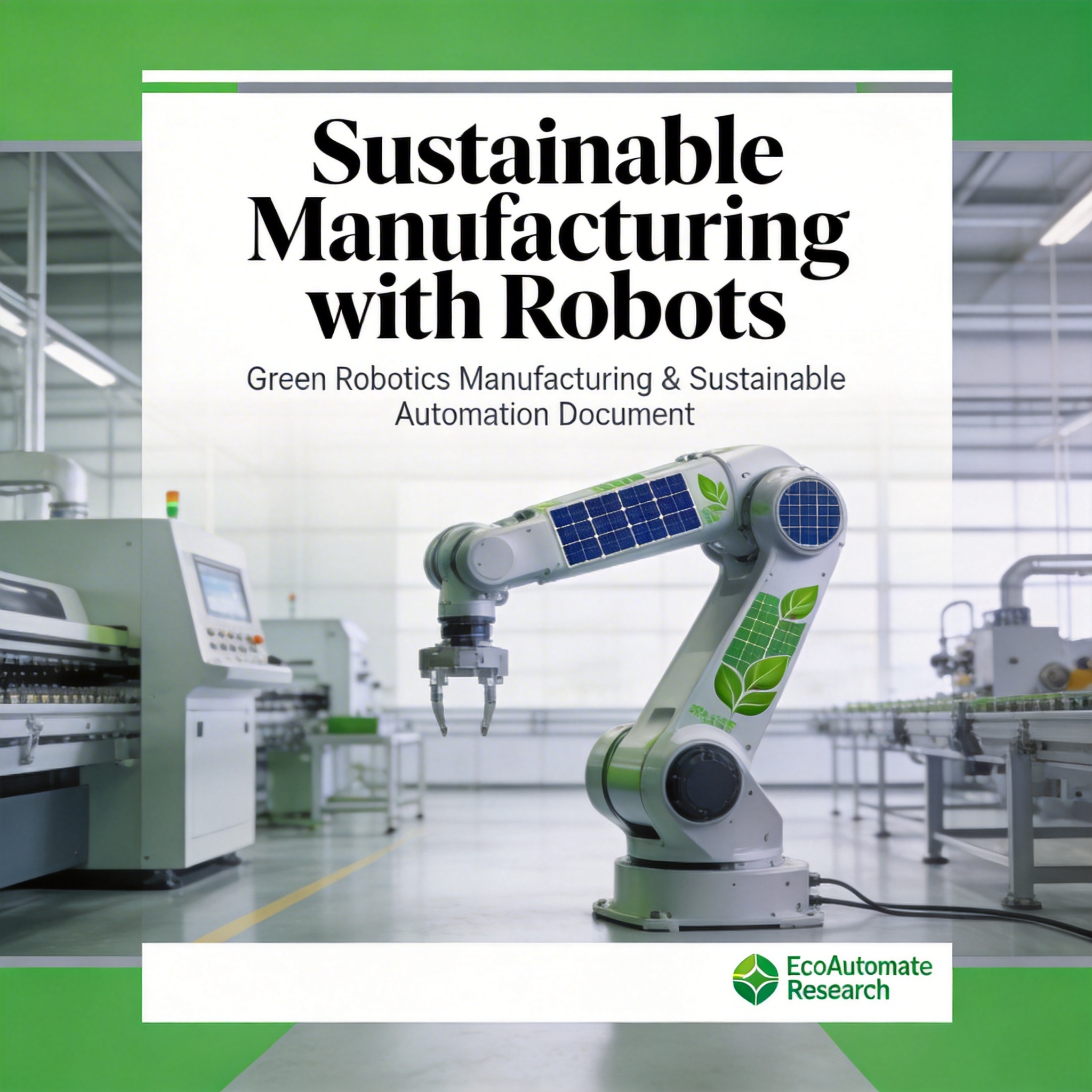 Sustainable Manufacturing with Robots