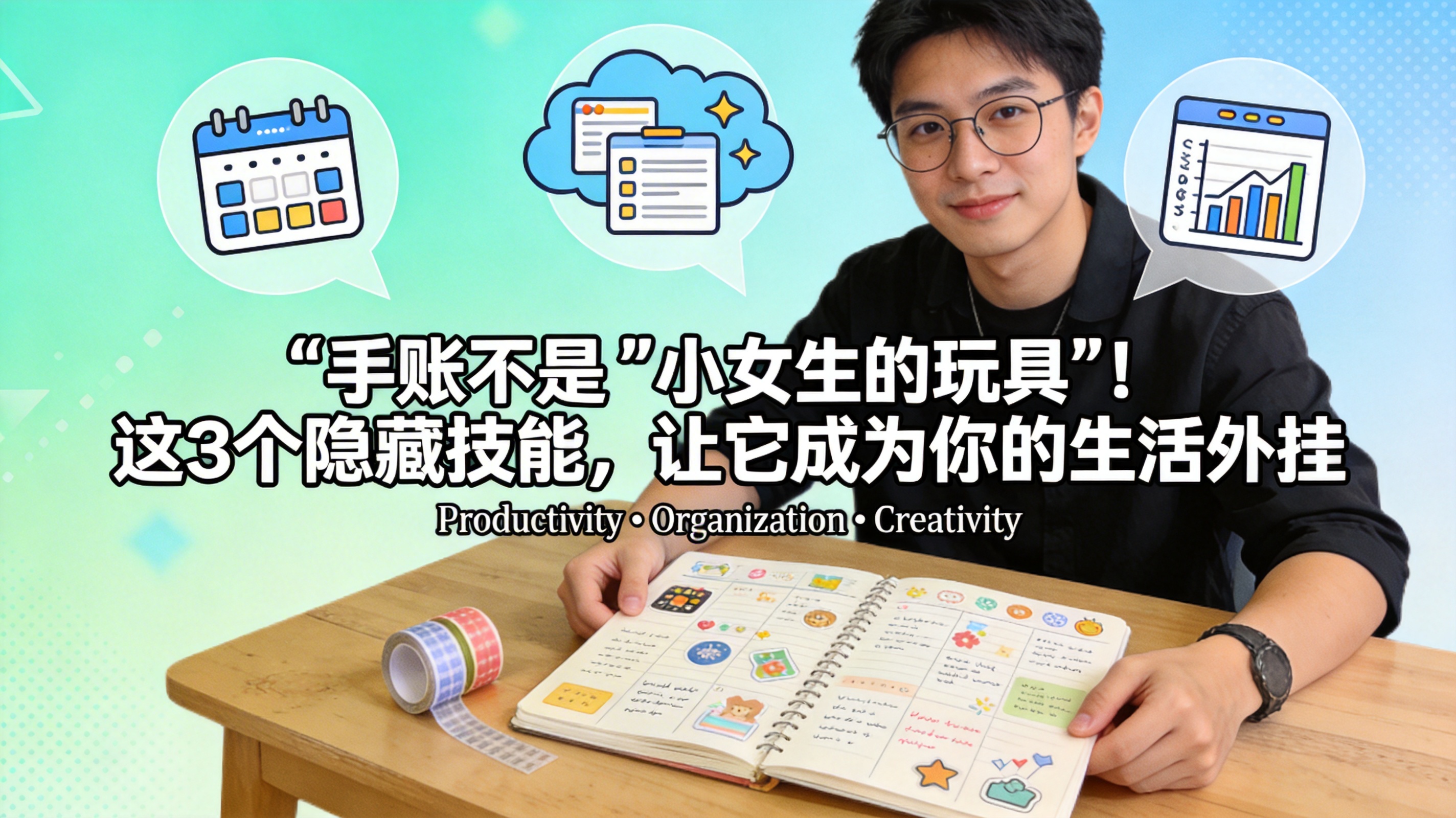 手账不是“小女生的玩具”！这3个隐藏技能，让它成为你的生活外挂